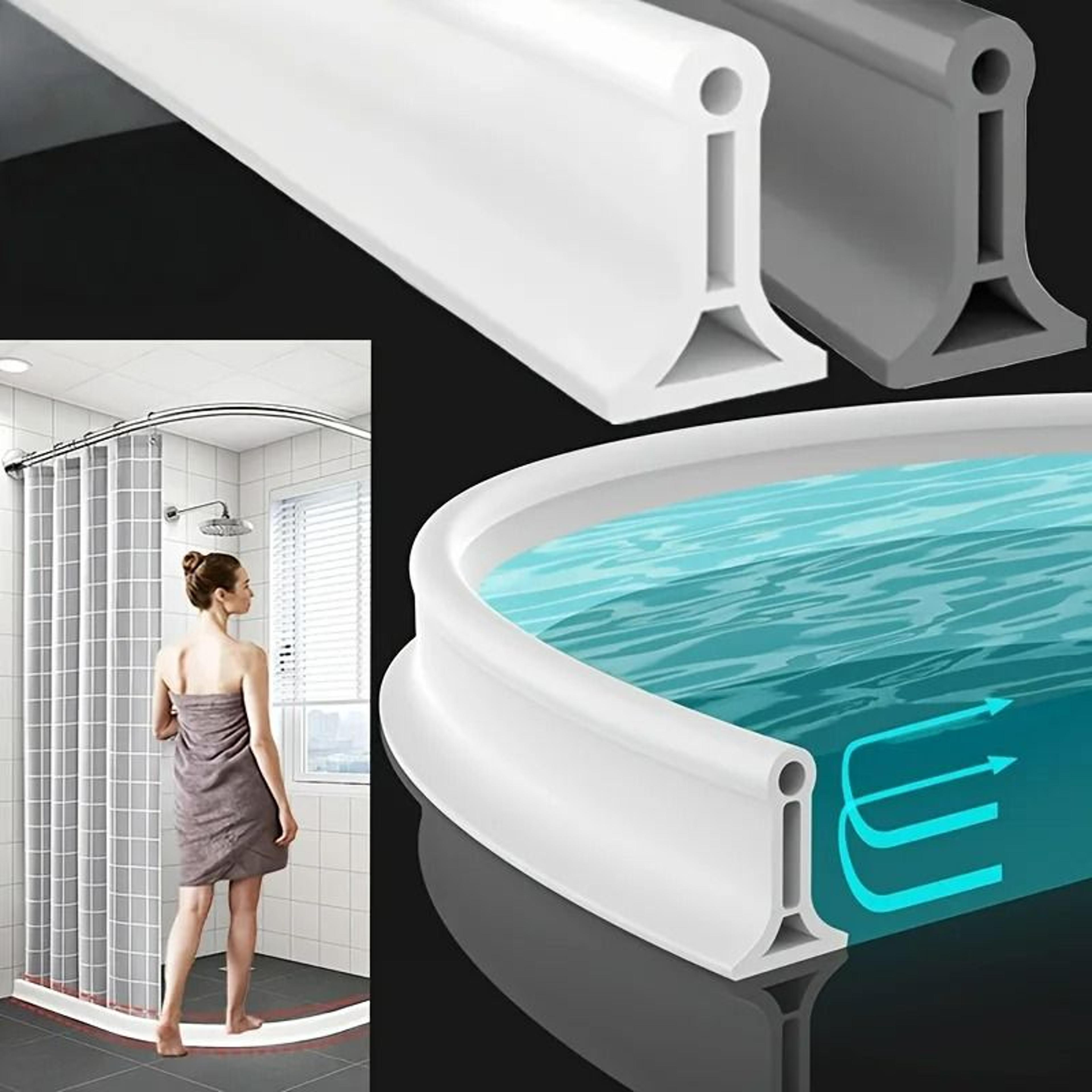 flexible bathroom water containment threshold