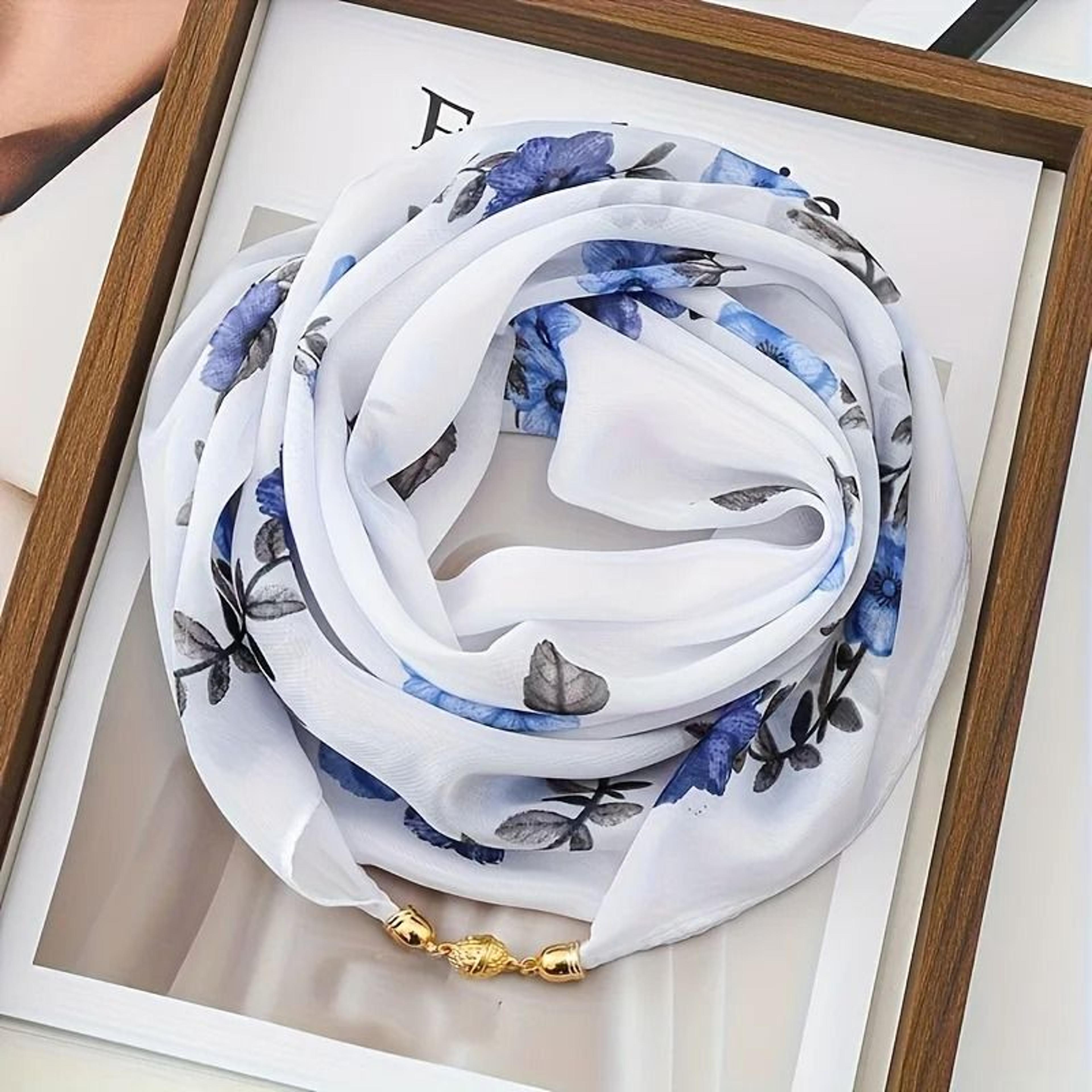 lightweight chiffon hair and neck scarf for women