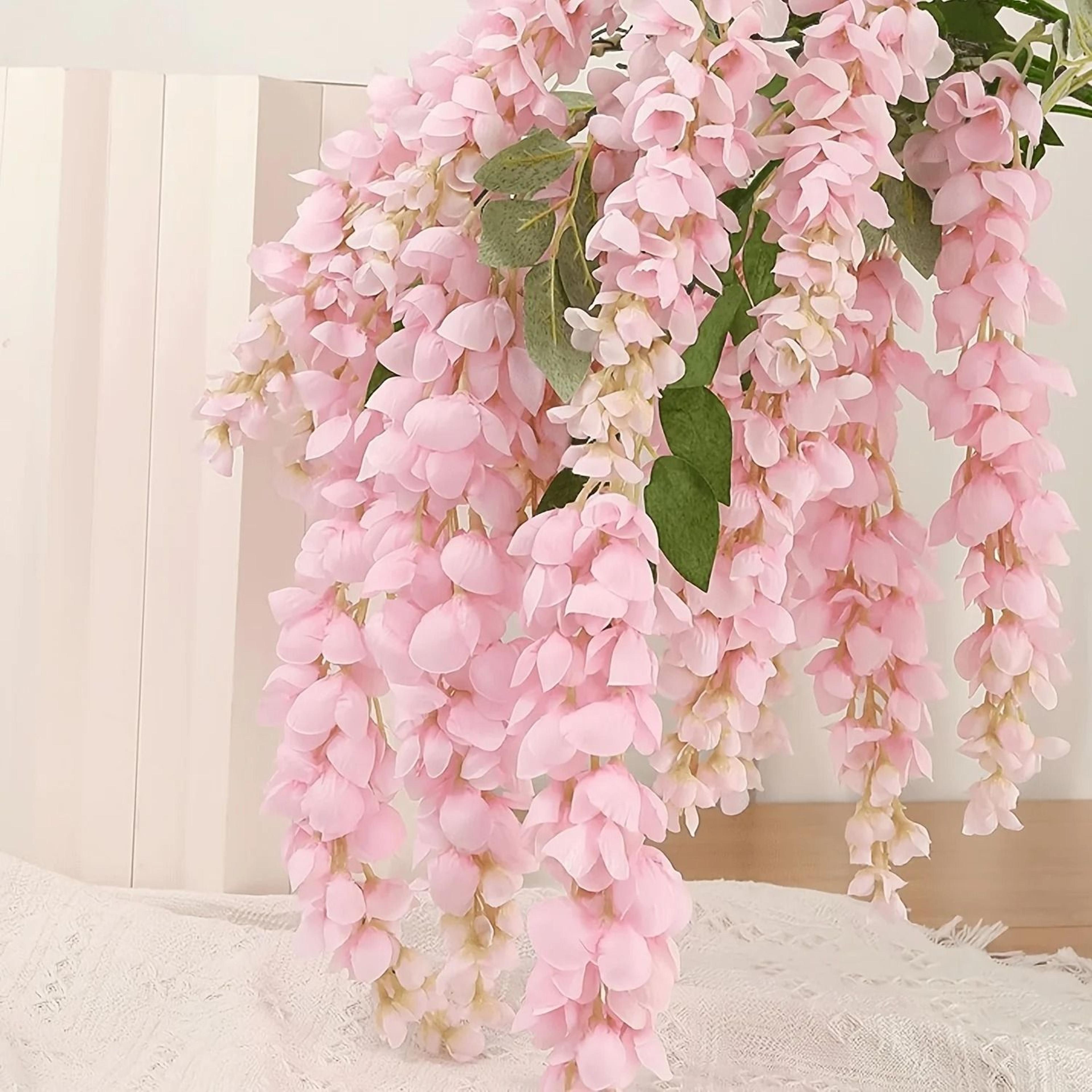 artificial wisteria hanging flower garland vine