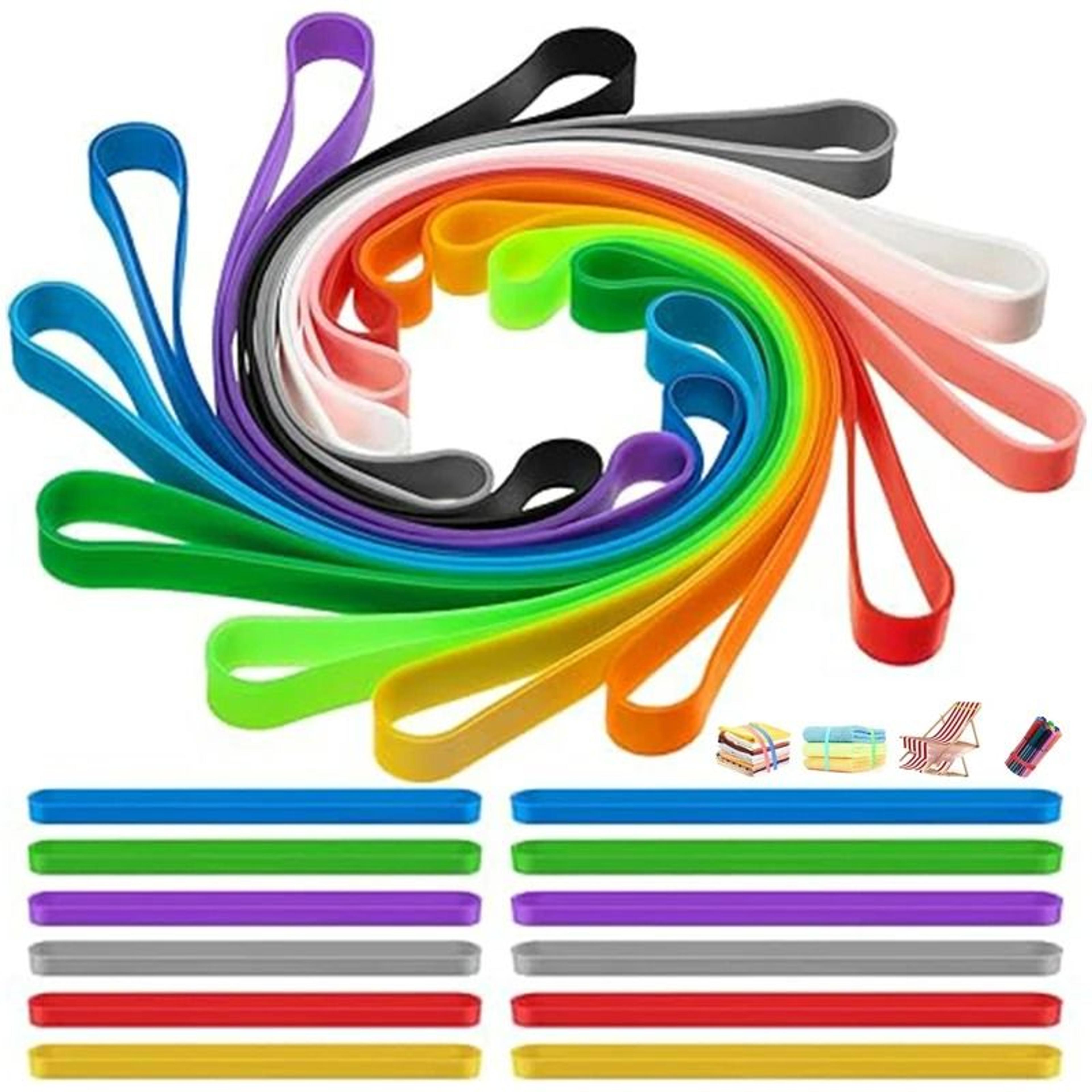 reusable silicone elastic bands for books and organizing