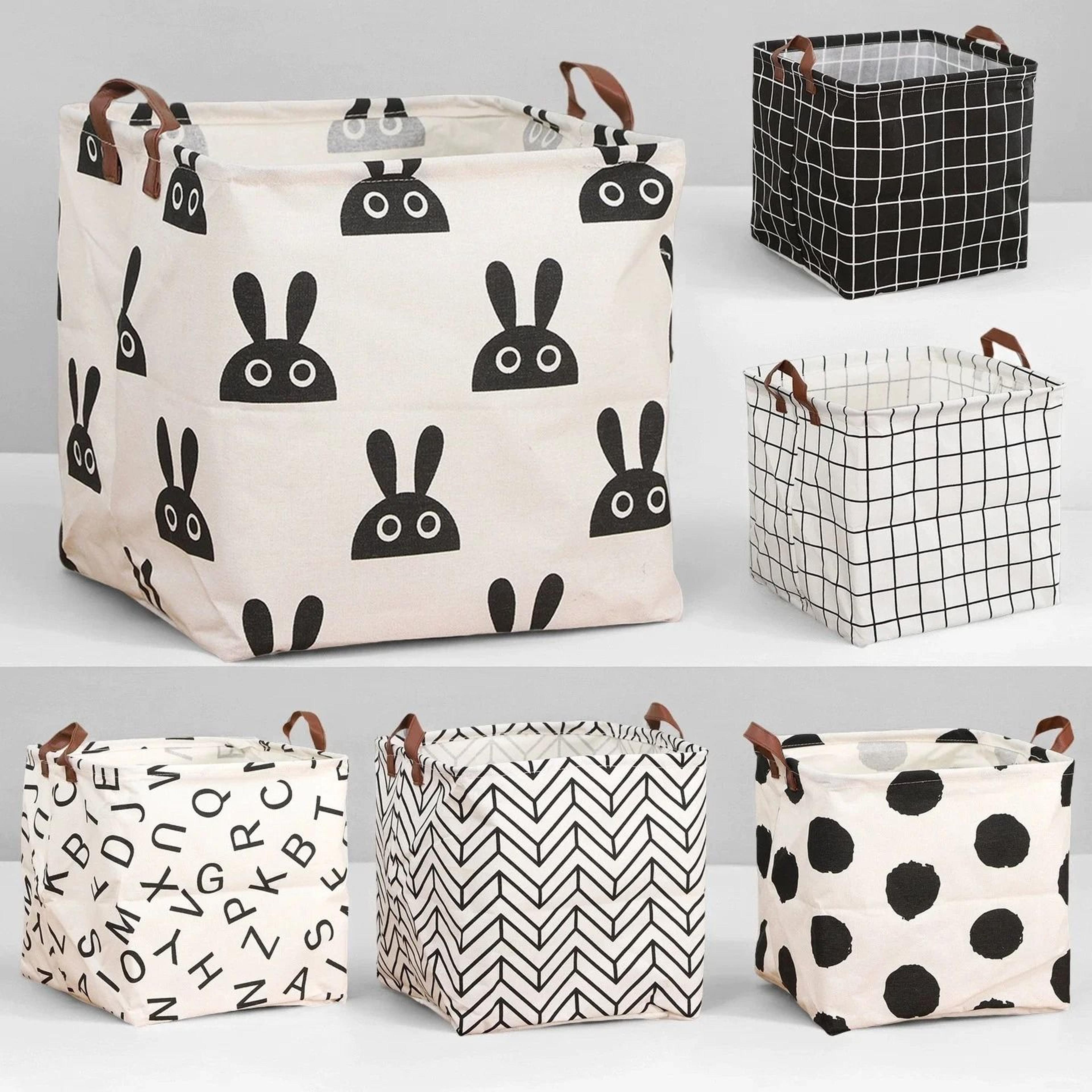 foldable cotton linen laundry hamper and storage basket