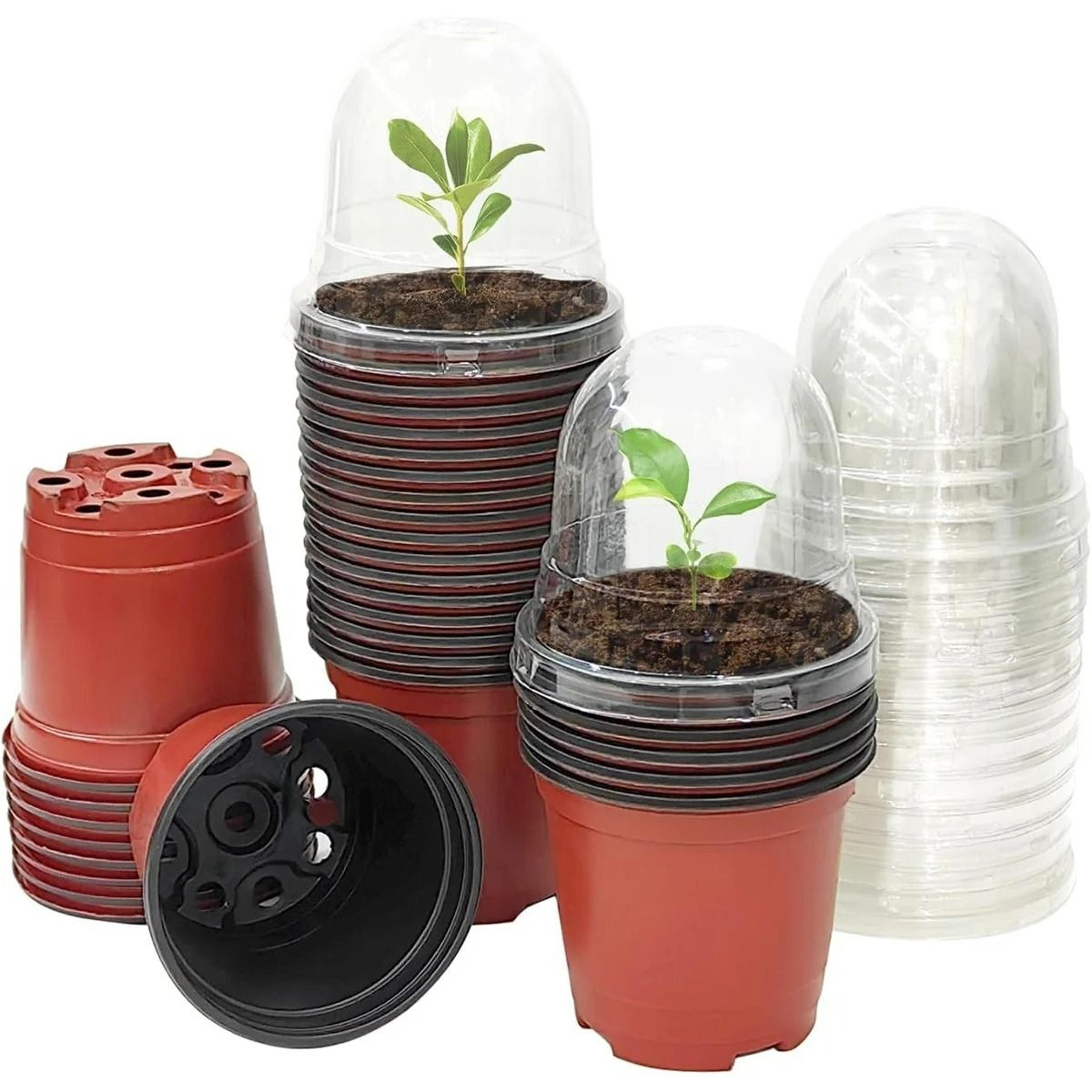 18 piece seed starter pots with clear humidity domes