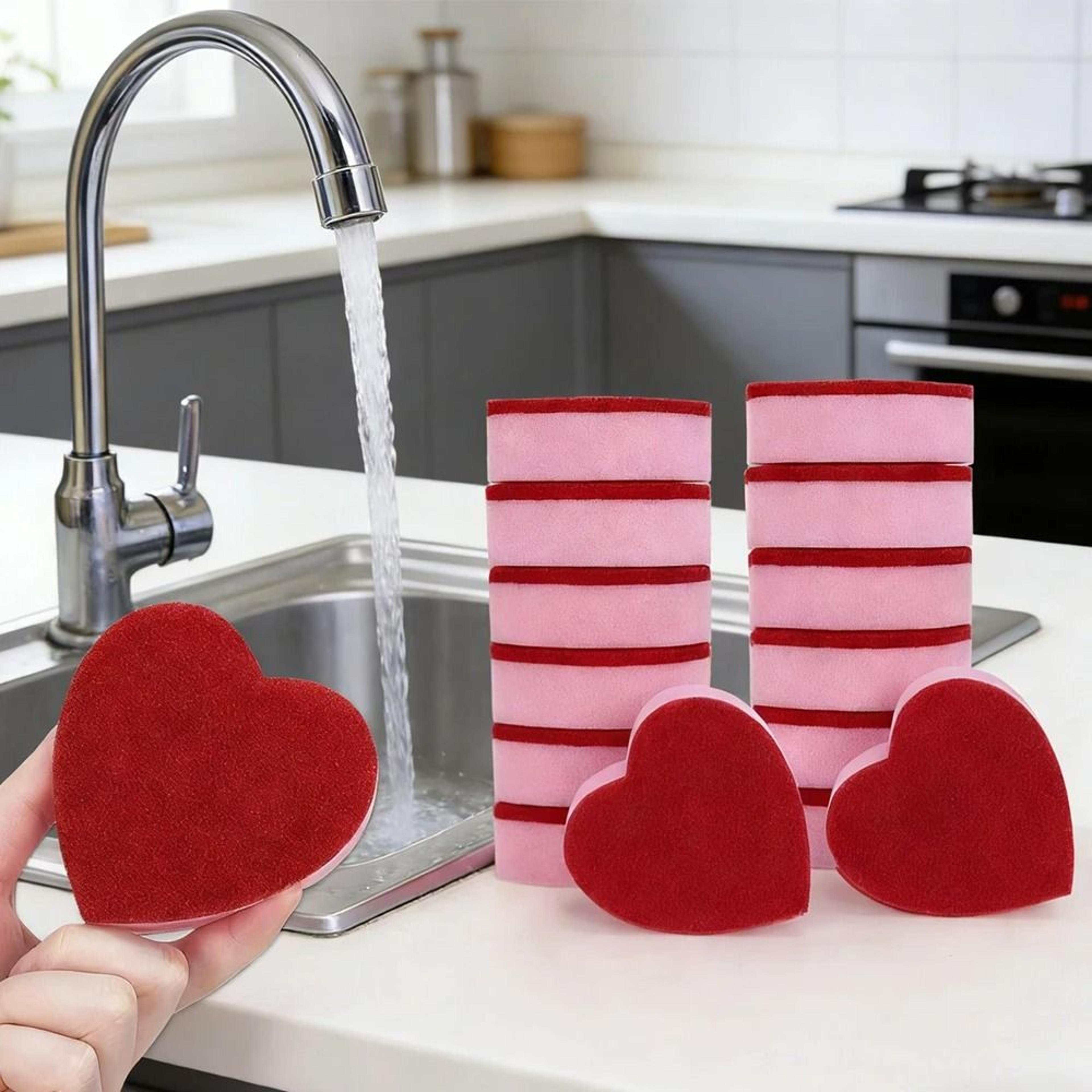 dual sided non scratch kitchen cleaning sponges
