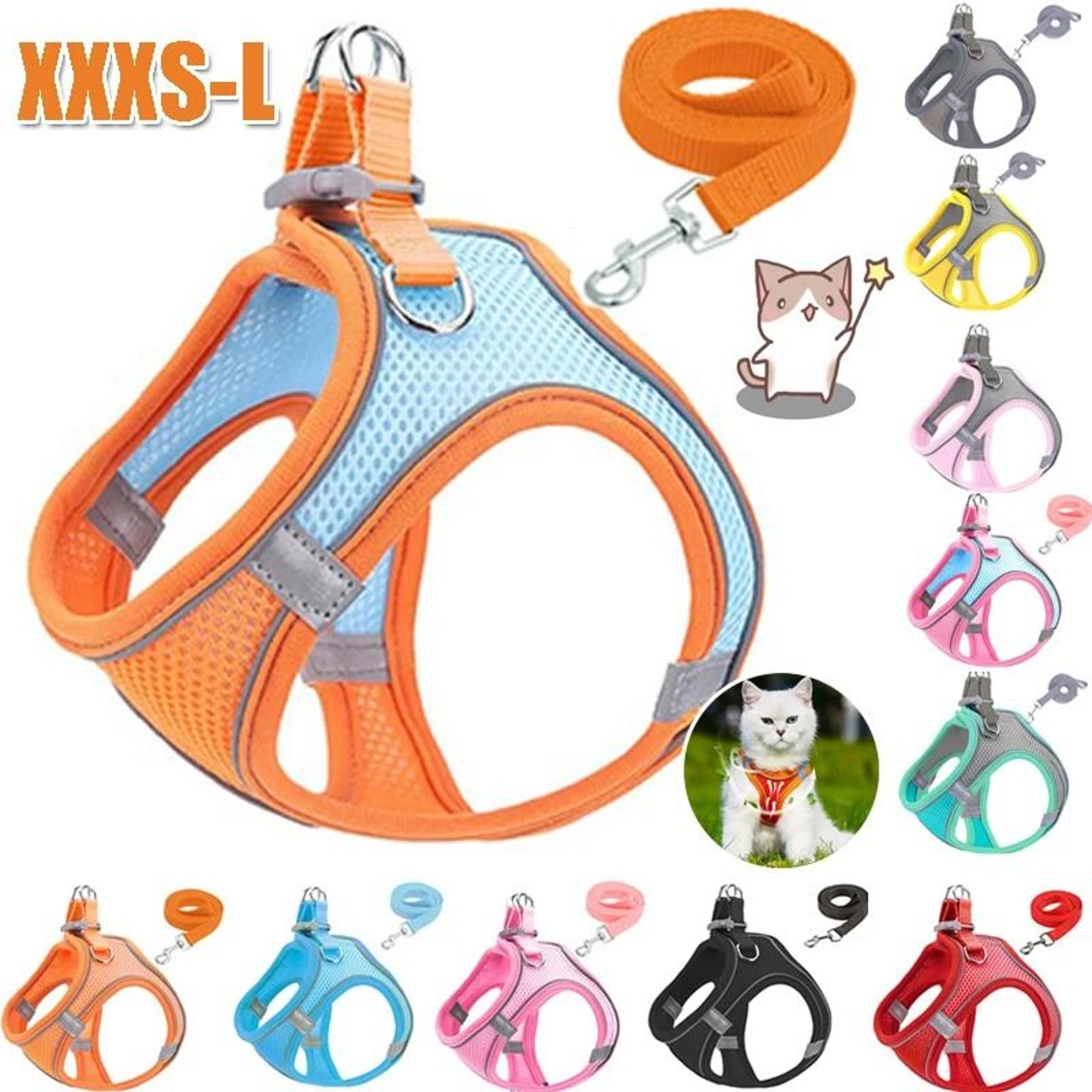 reflective adjustable dog harness and leash set