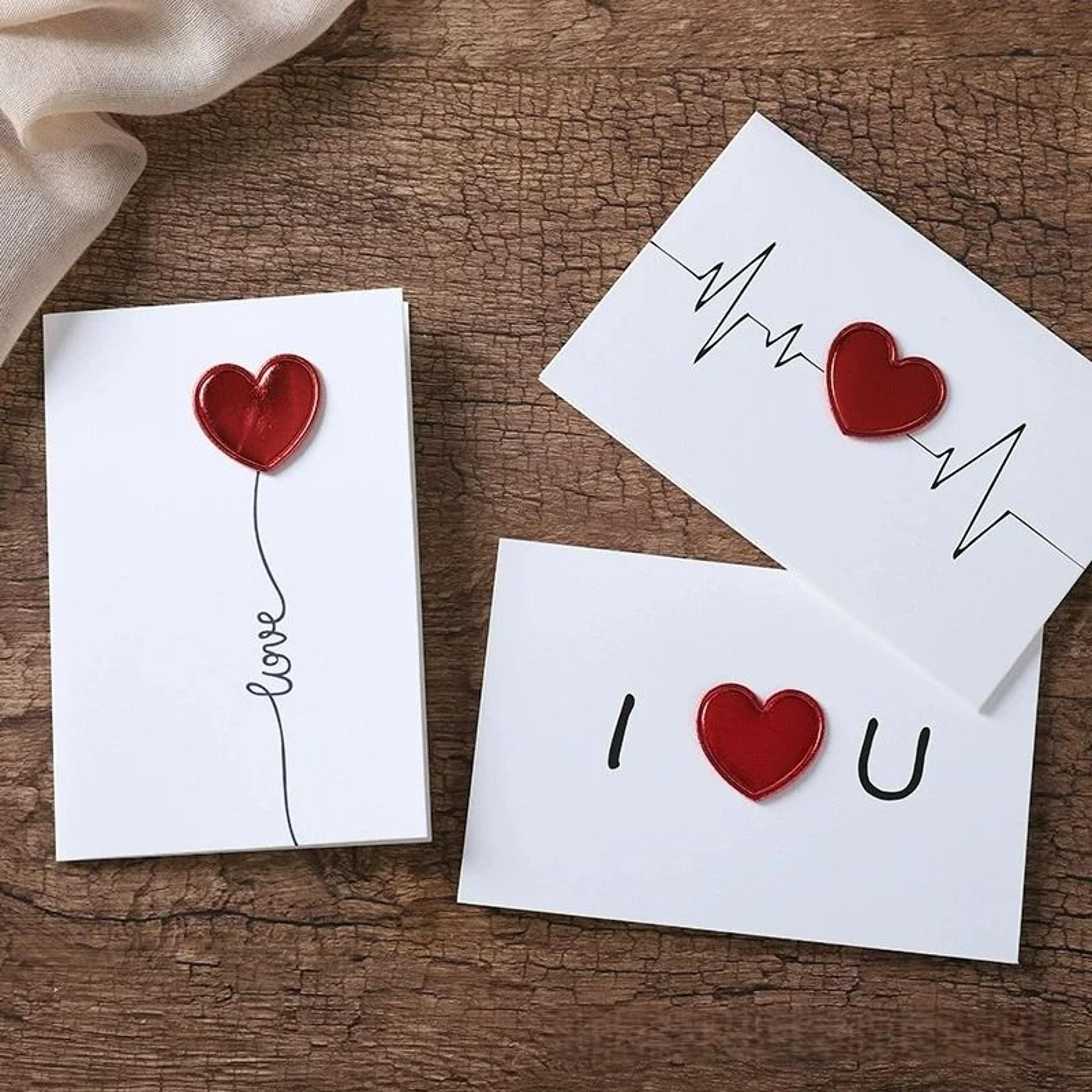 romantic love postcard greeting card set