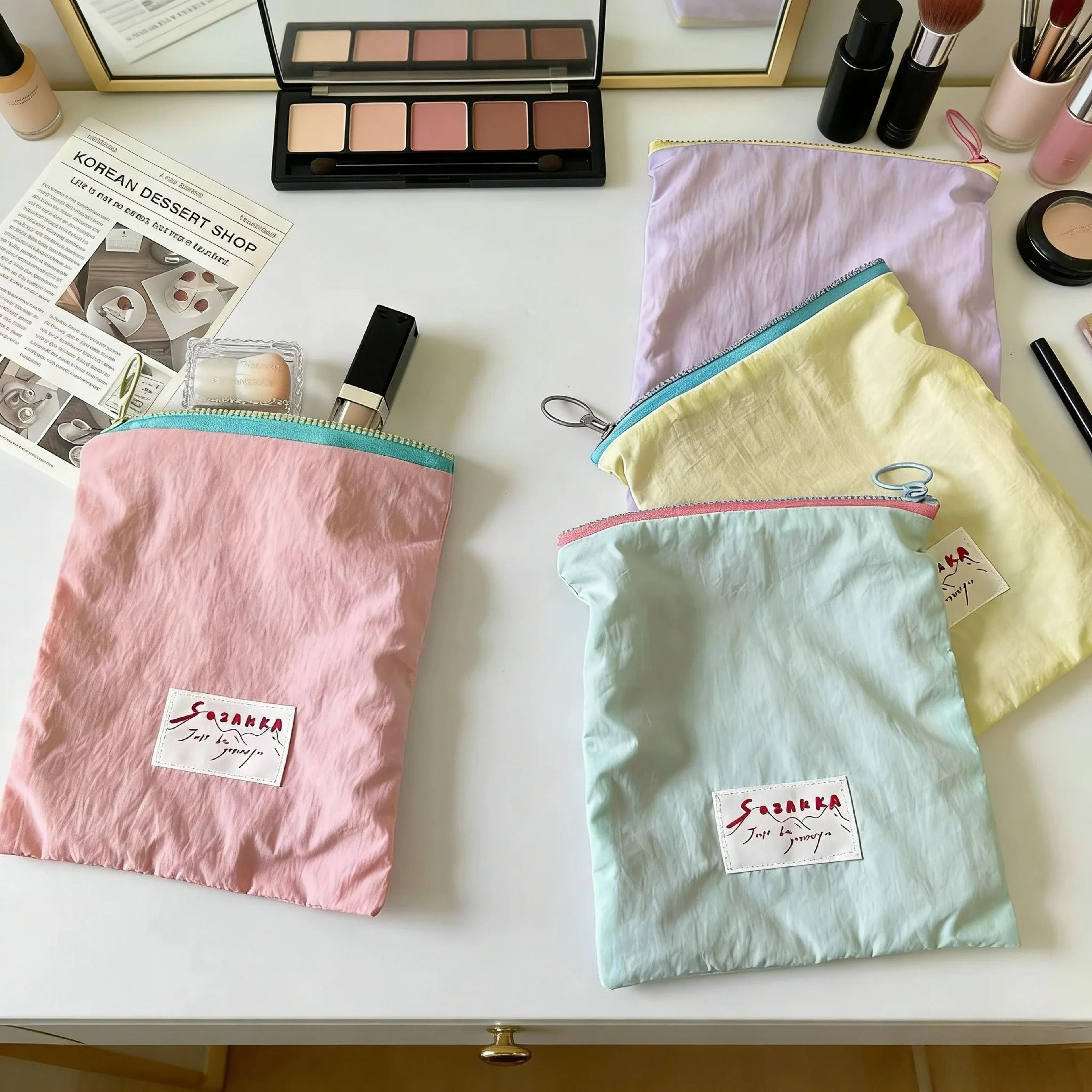 mini zipper makeup and essentials pouch