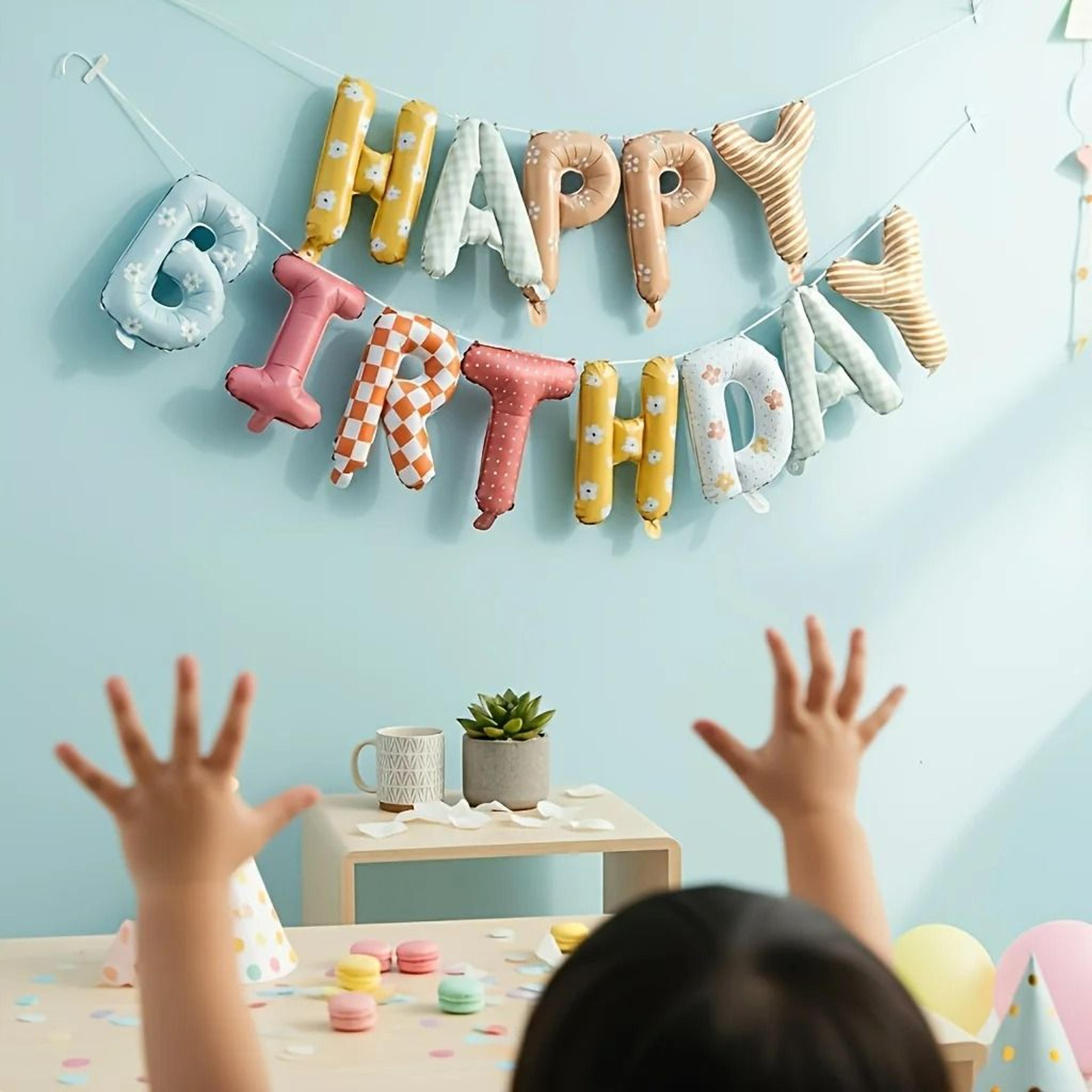 16 inch foil happy birthday balloon banner