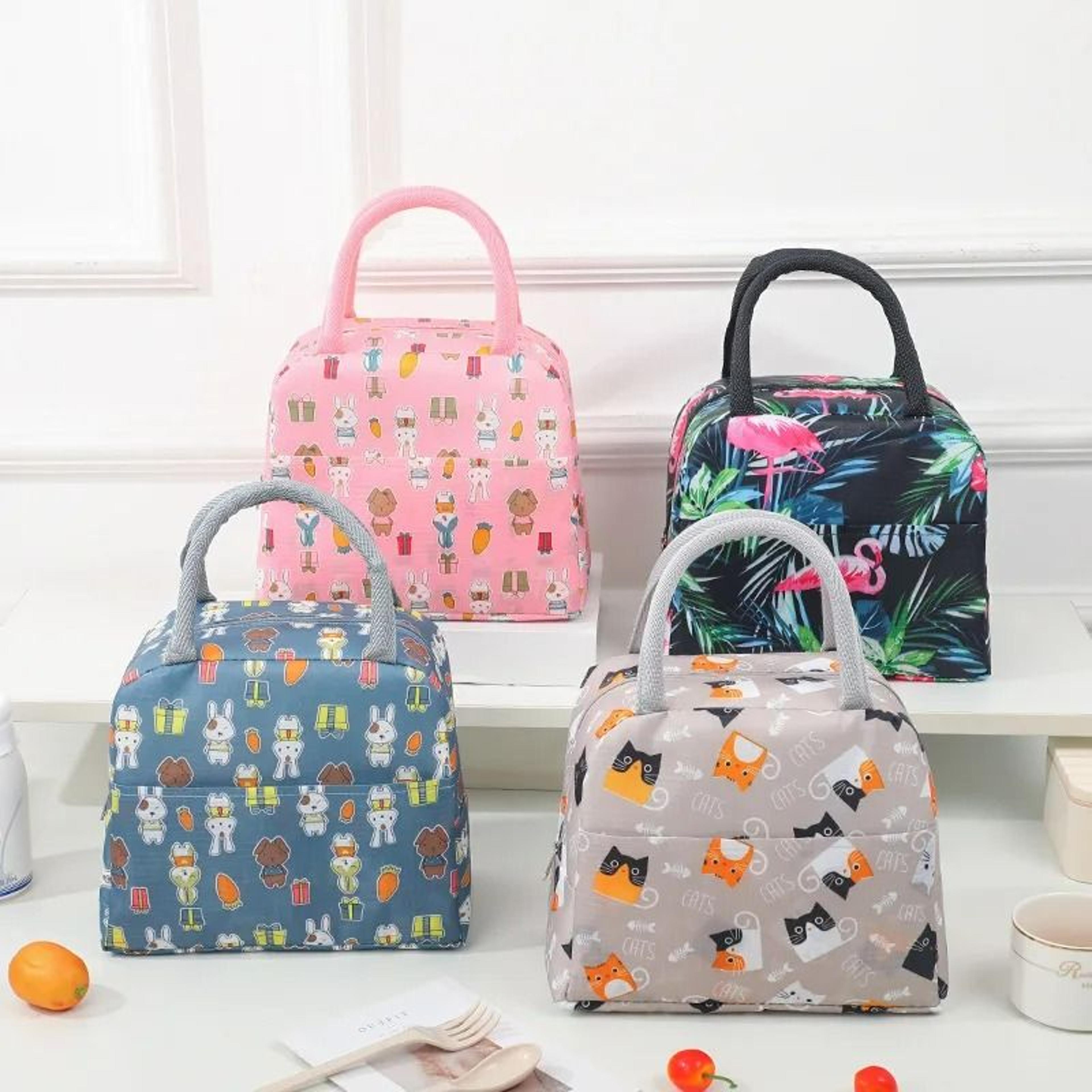 colorful large capacity insulated lunch bag