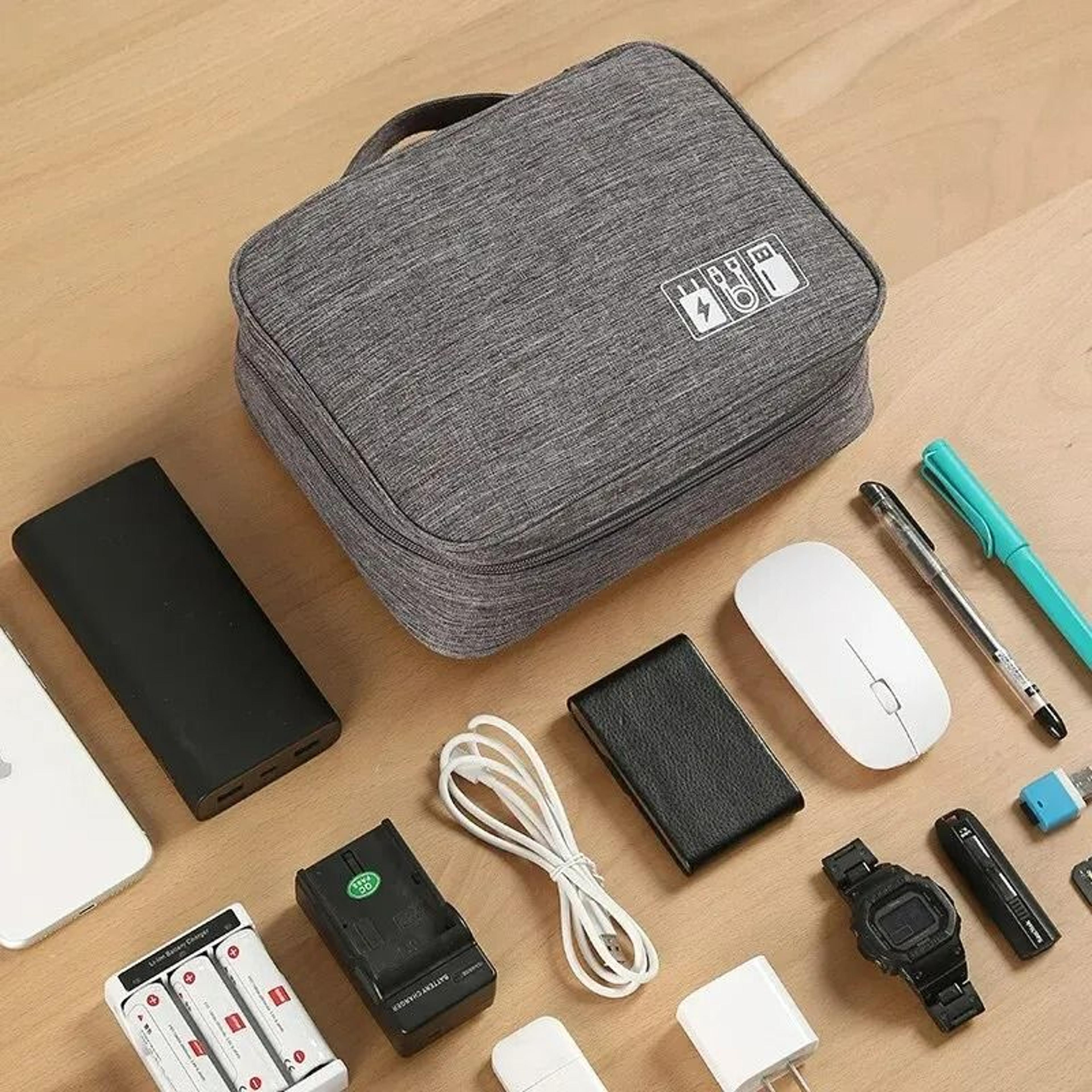 large capacity electronics travel organizer bag