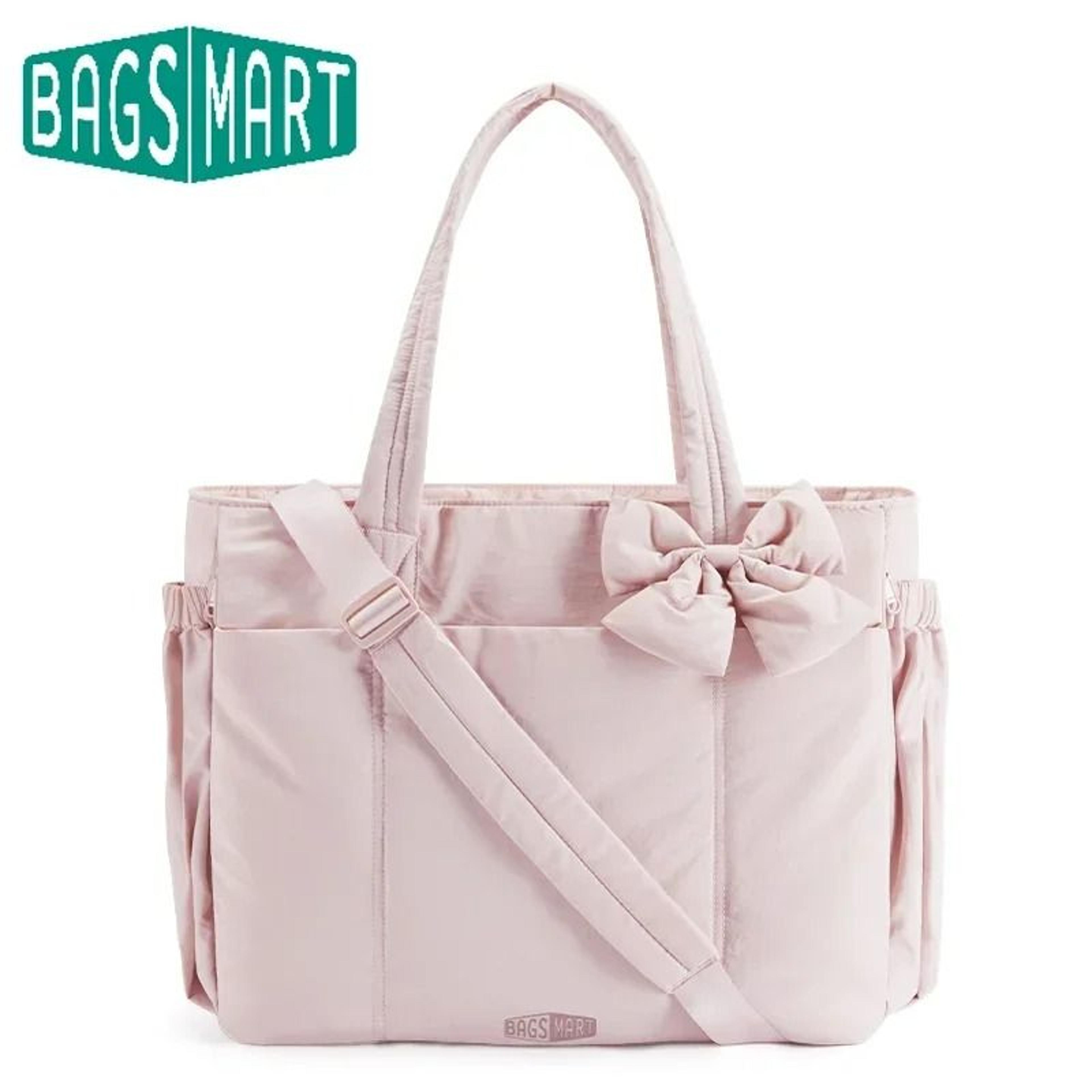 quilted bow laptop and yoga tote bag