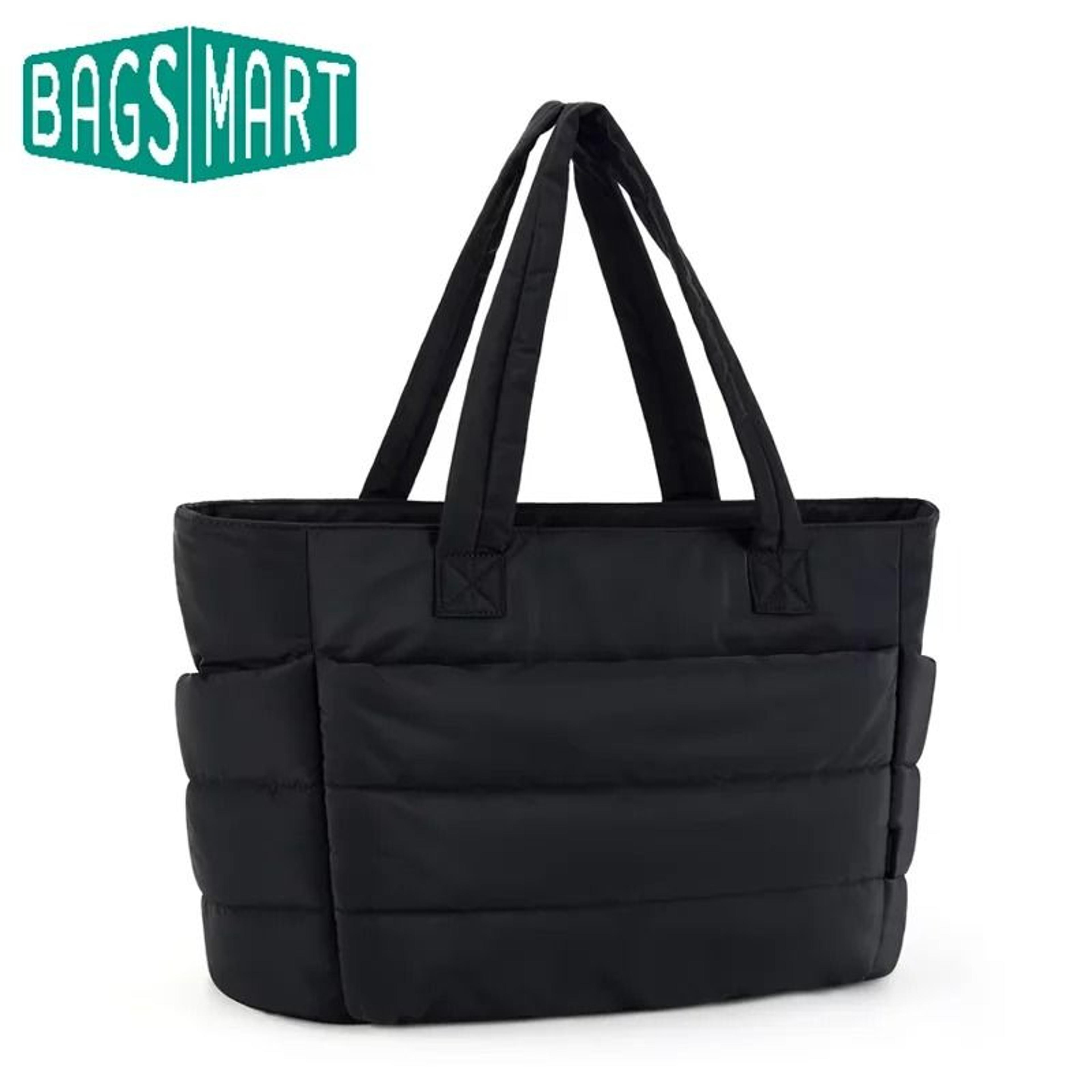 lightweight quilted puffer mommy tote bag