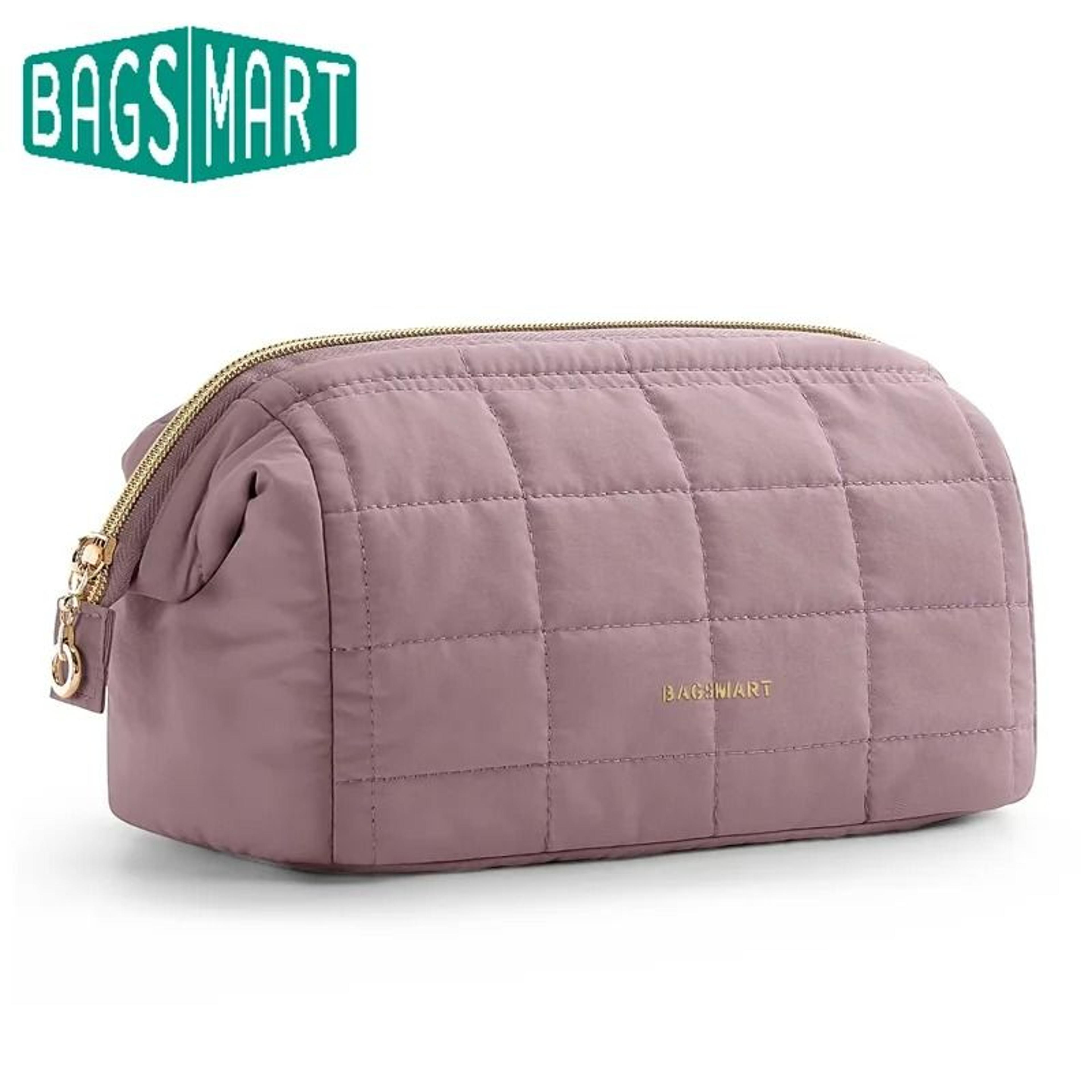 wide opening portable makeup organizer pouch