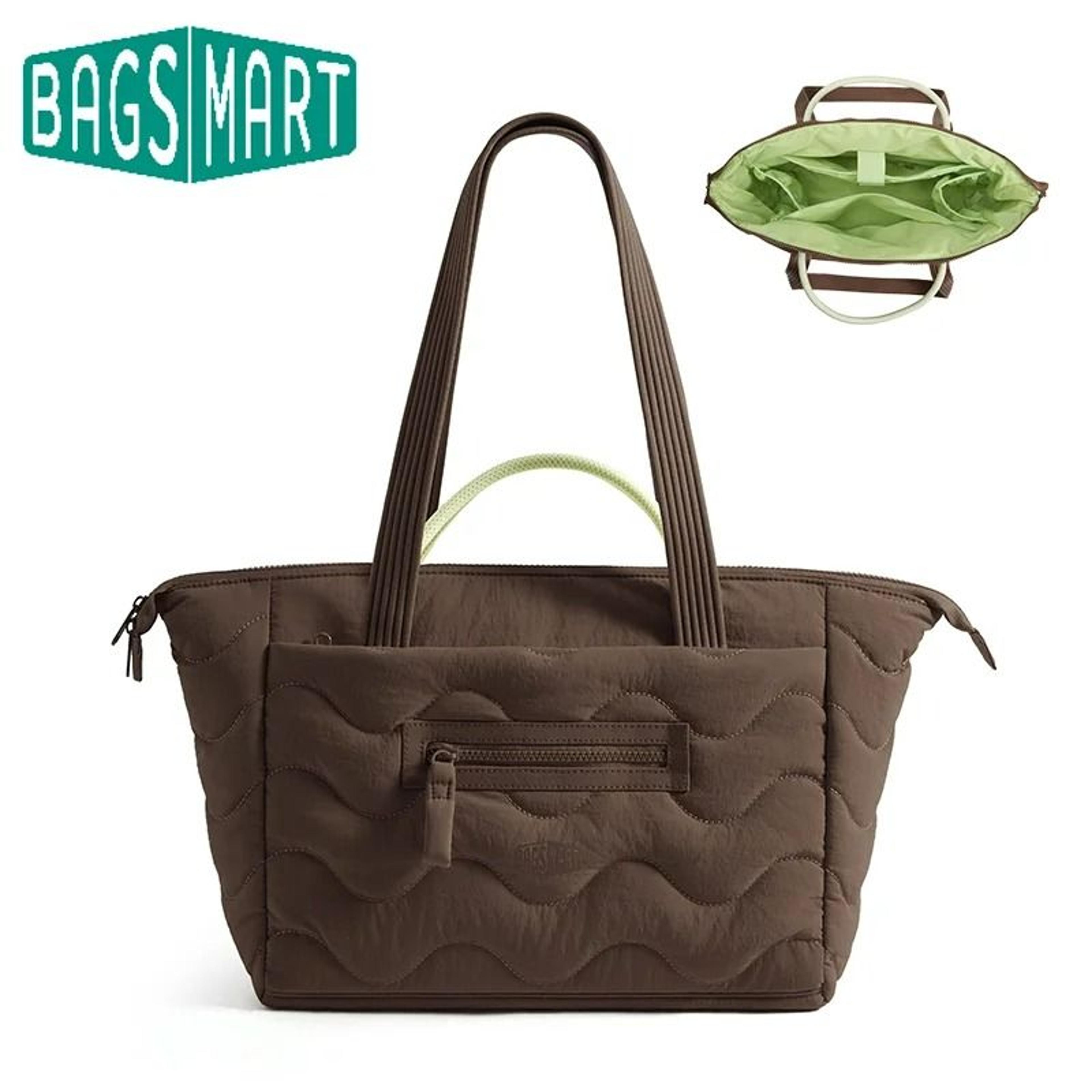 waterproof quilted commuter travel tote bag