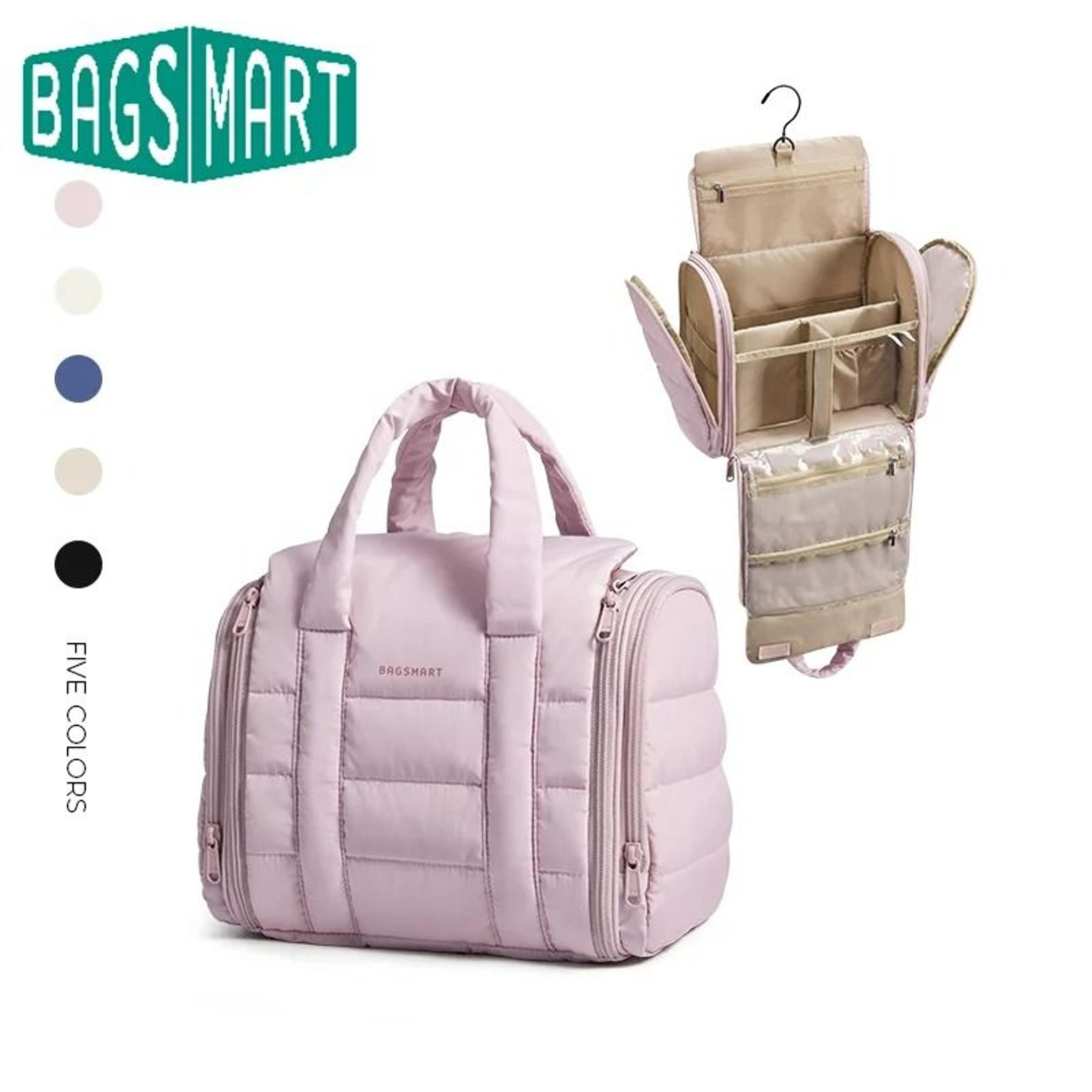 hanging puffy water resistant toiletry organizer bag