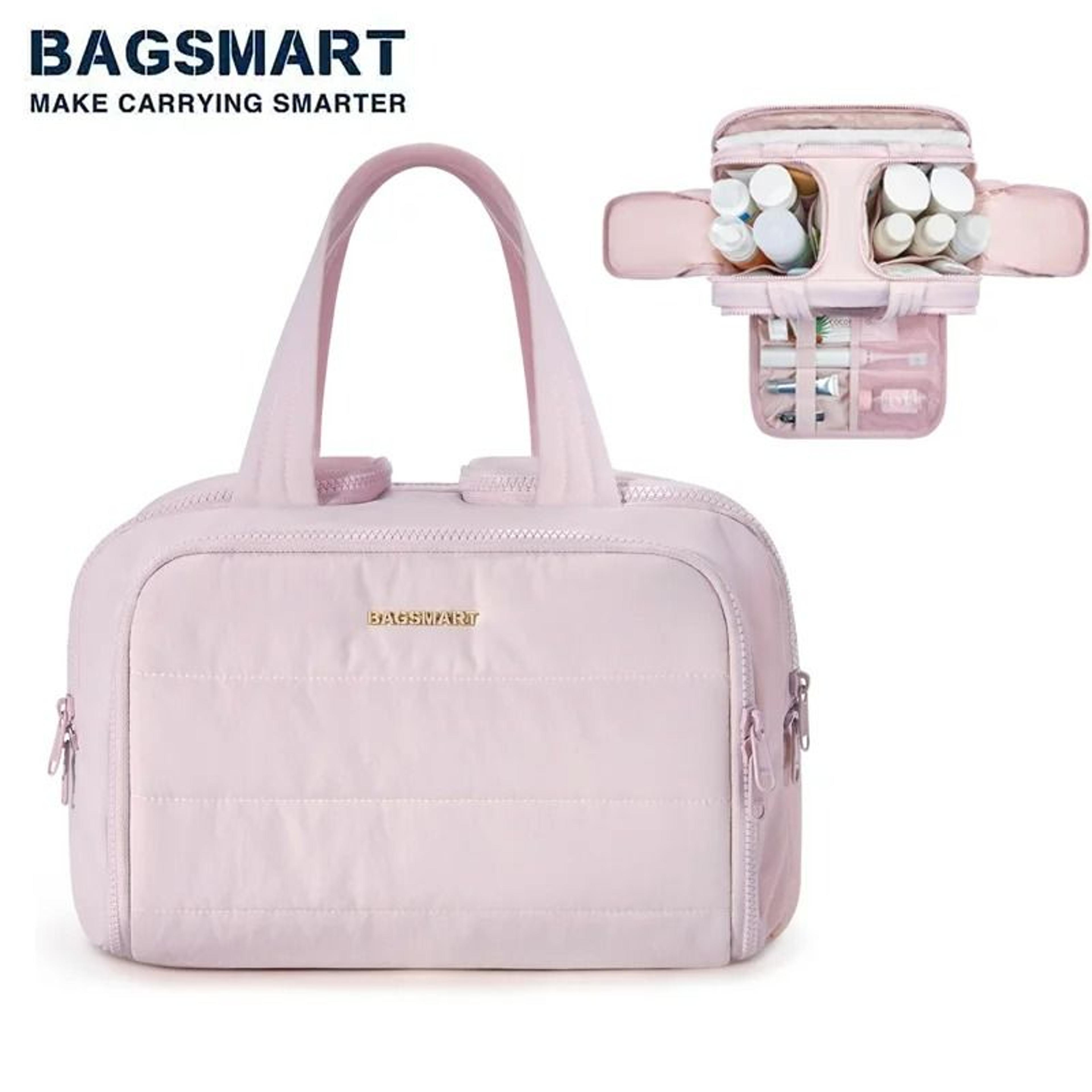 lightweight large capacity travel makeup pouch