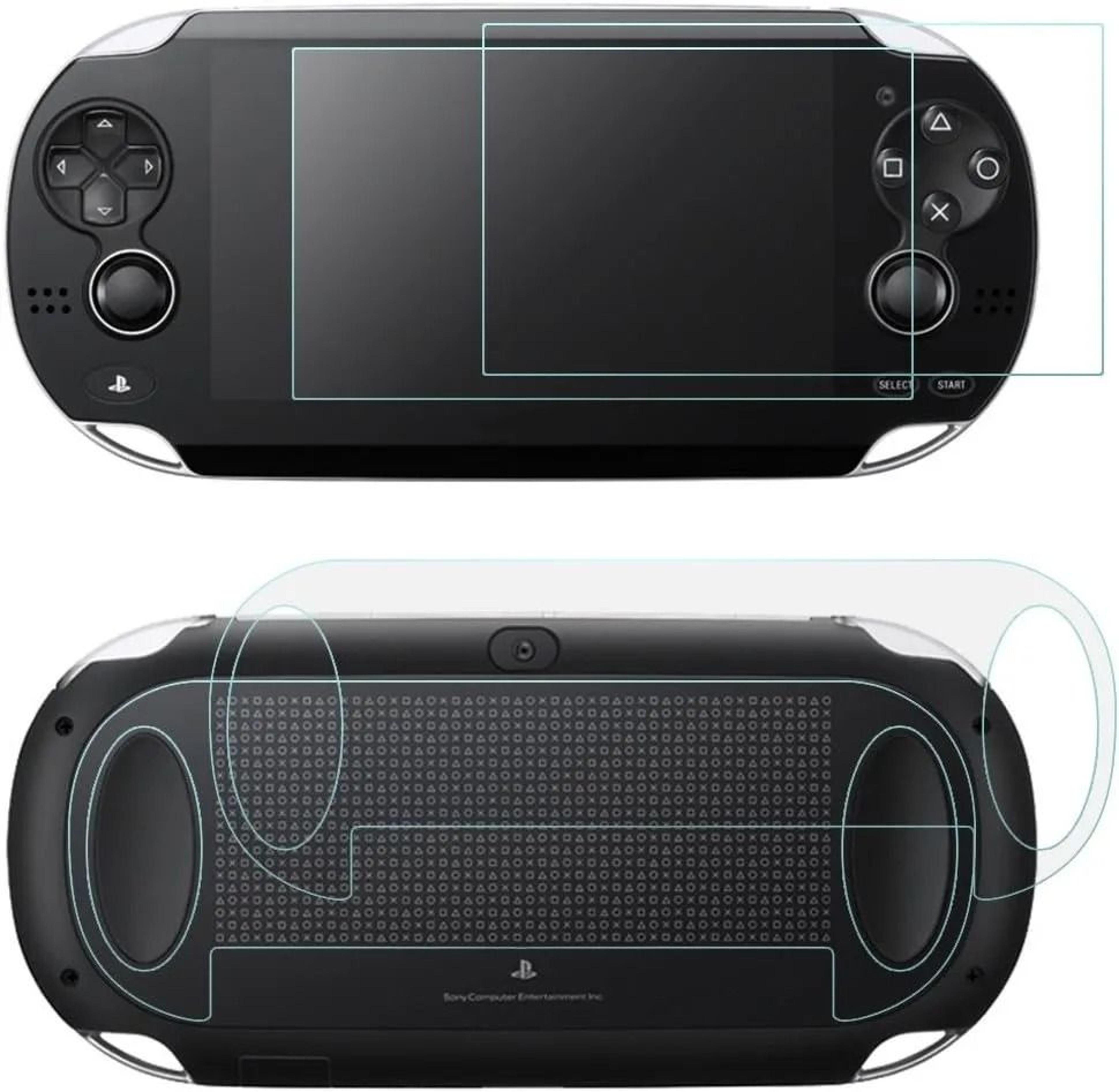 front and back screen protector set for ps vita