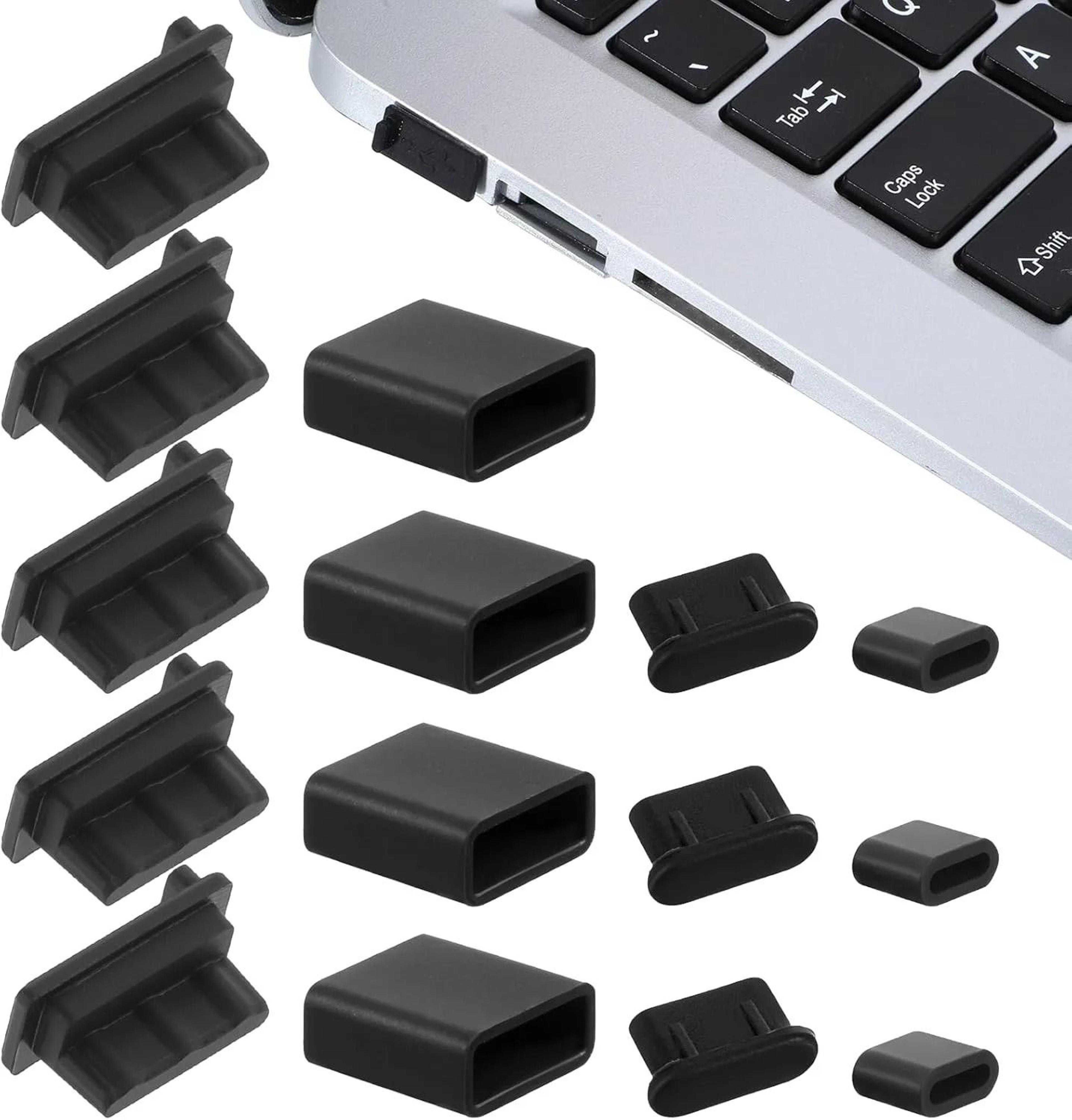 universal silicone usb port dust plug set