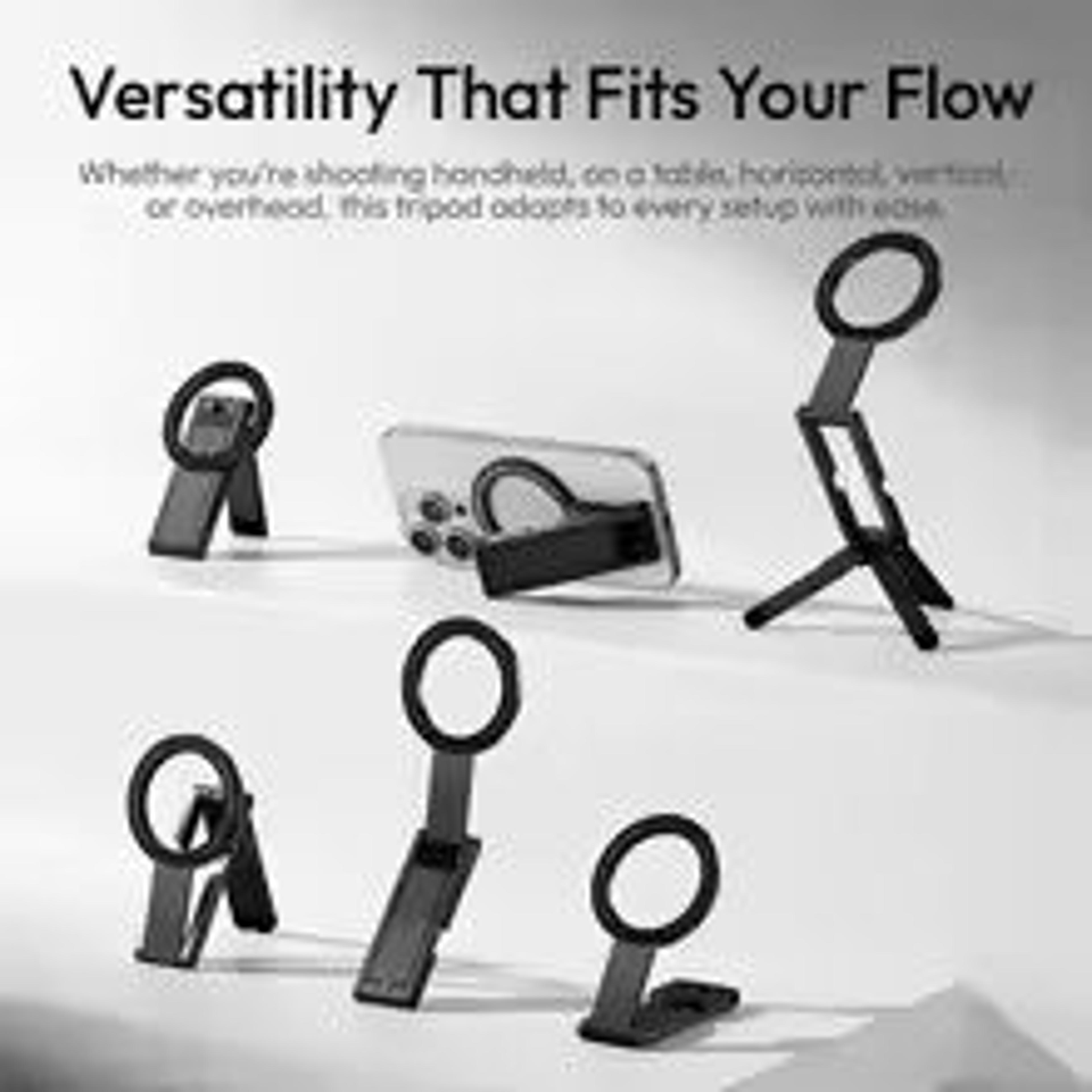 foldable magnetic phone tripod and selfie grip