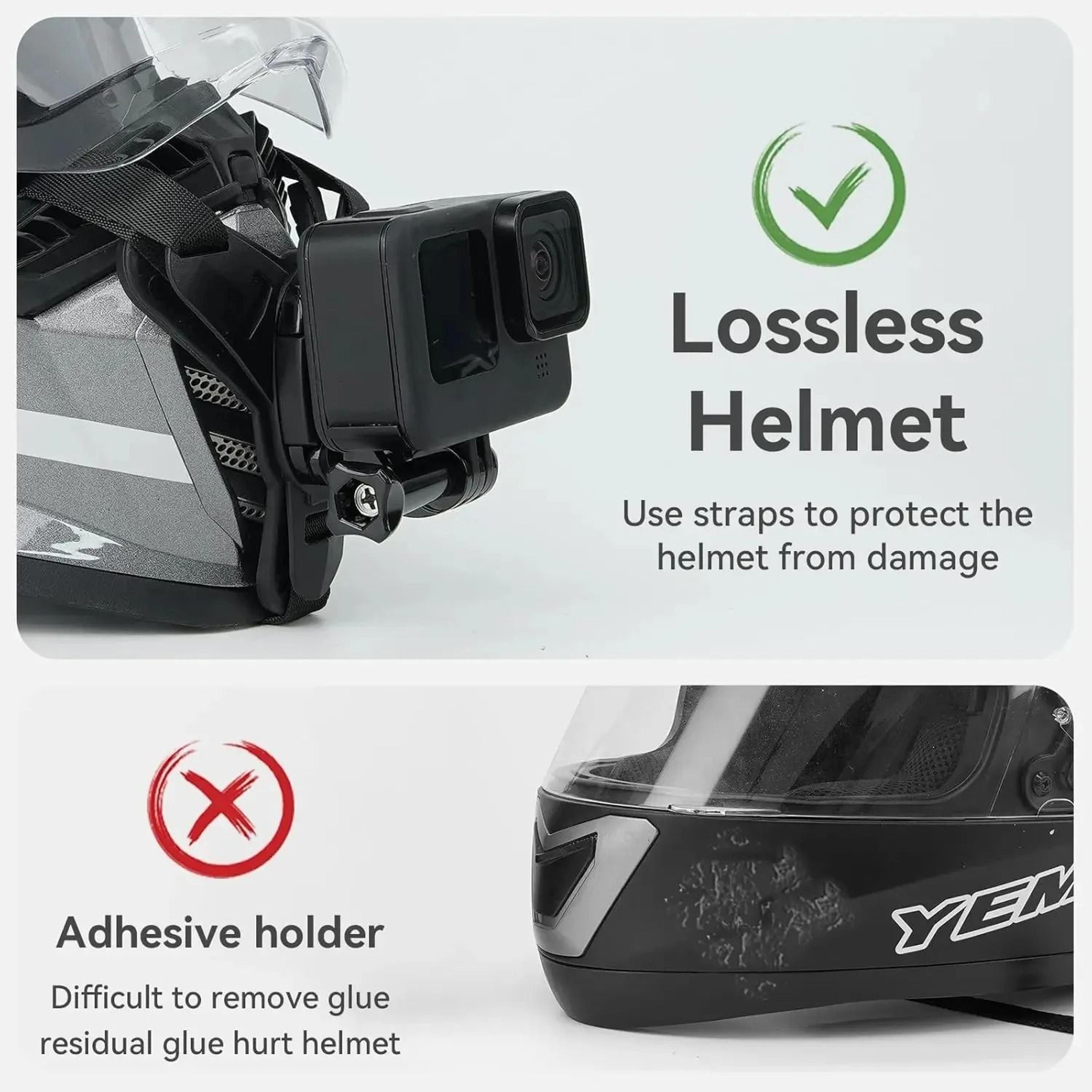 universal motorcycle helmet chin mount for action cameras
