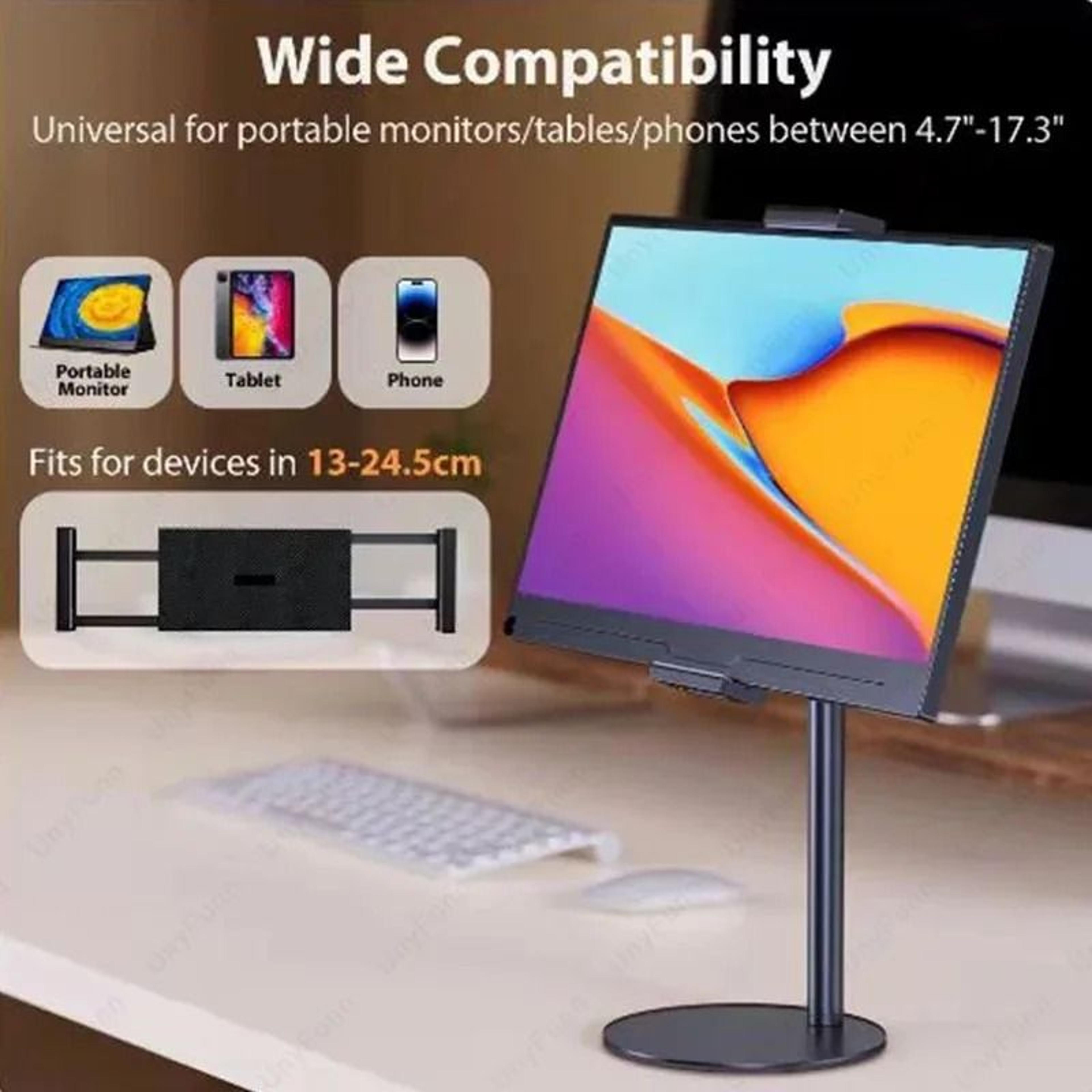 portable adjustable device stand for screens up to 17.3 inches