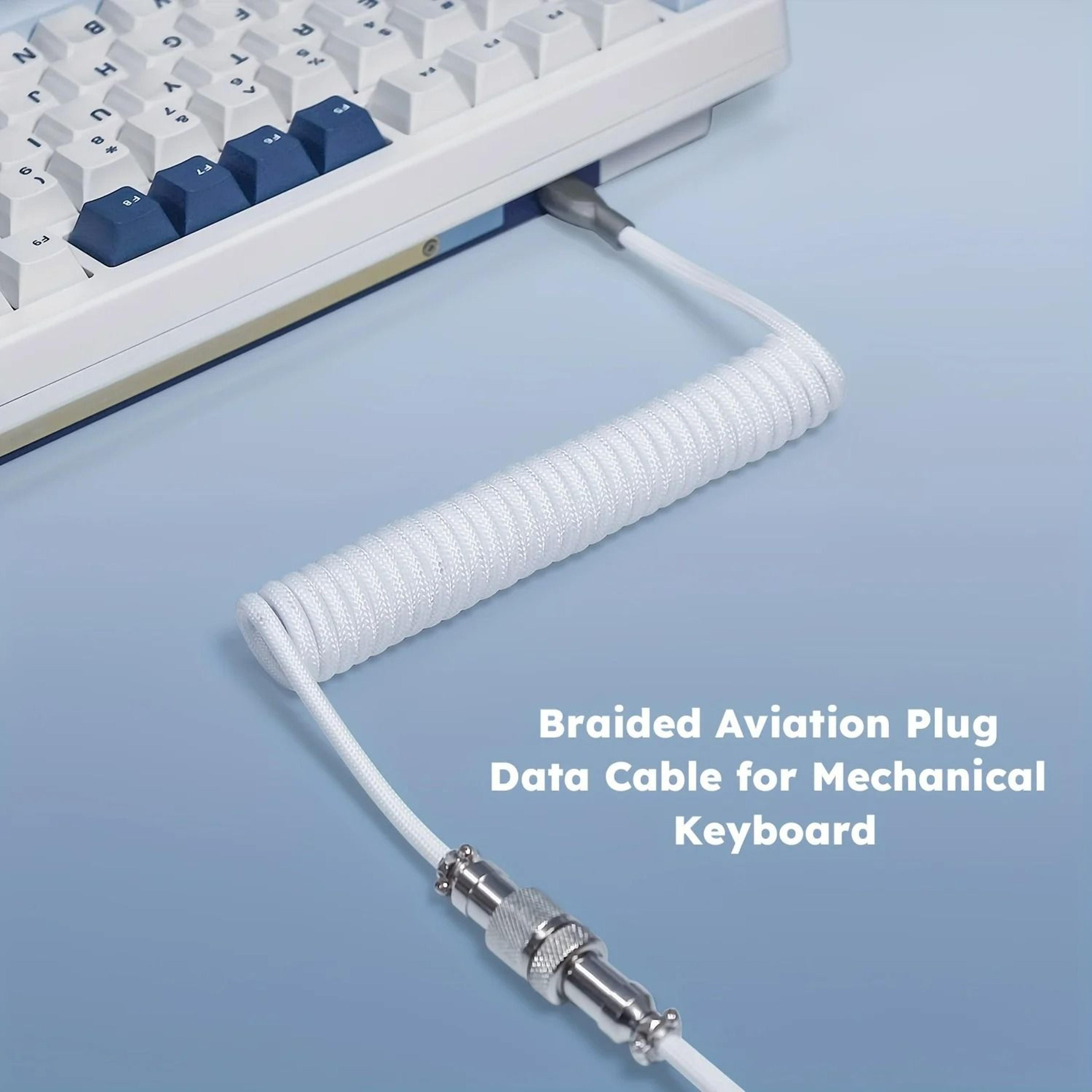 usb type c coiled mechanical keyboard cable