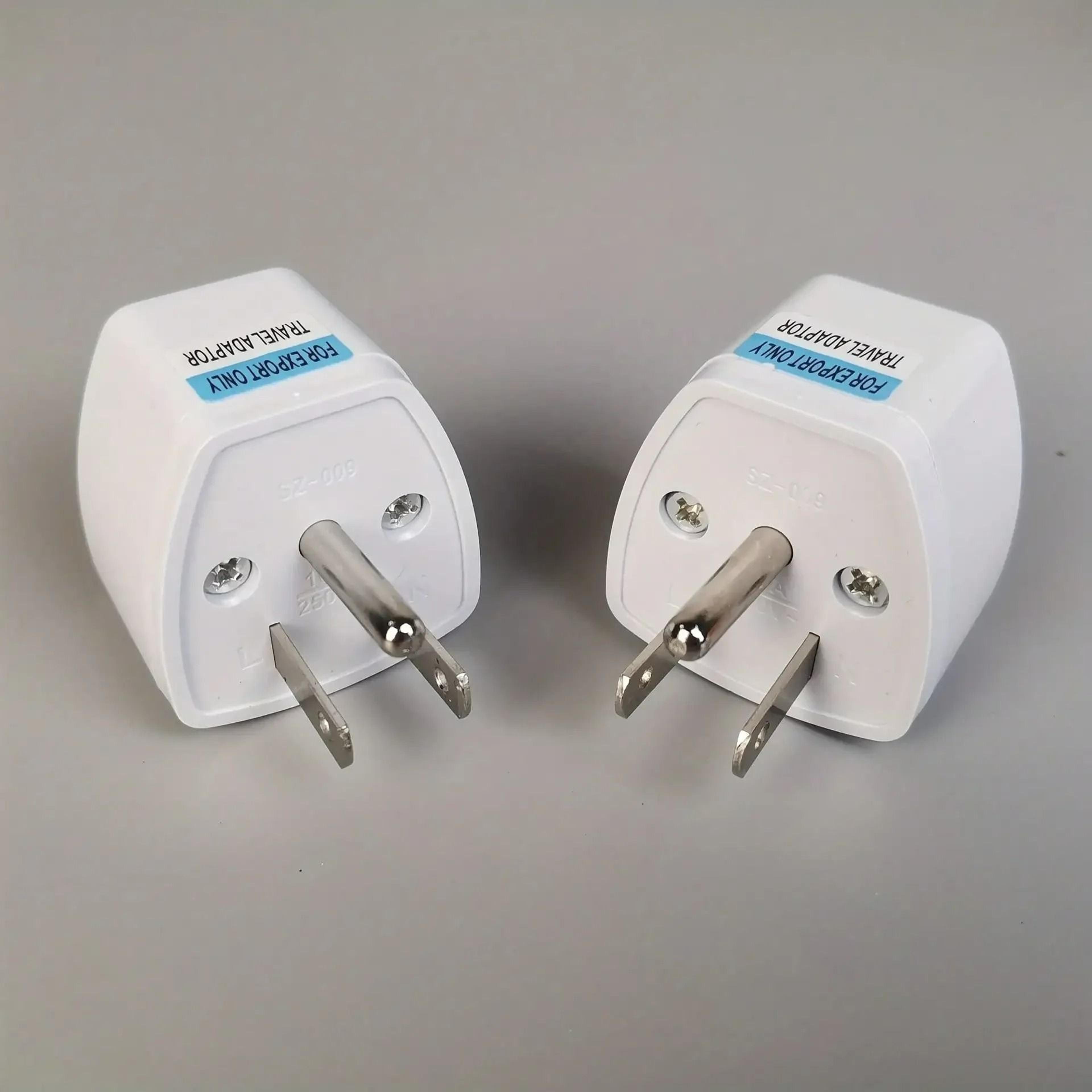 universal 3 pin us travel plug adapter