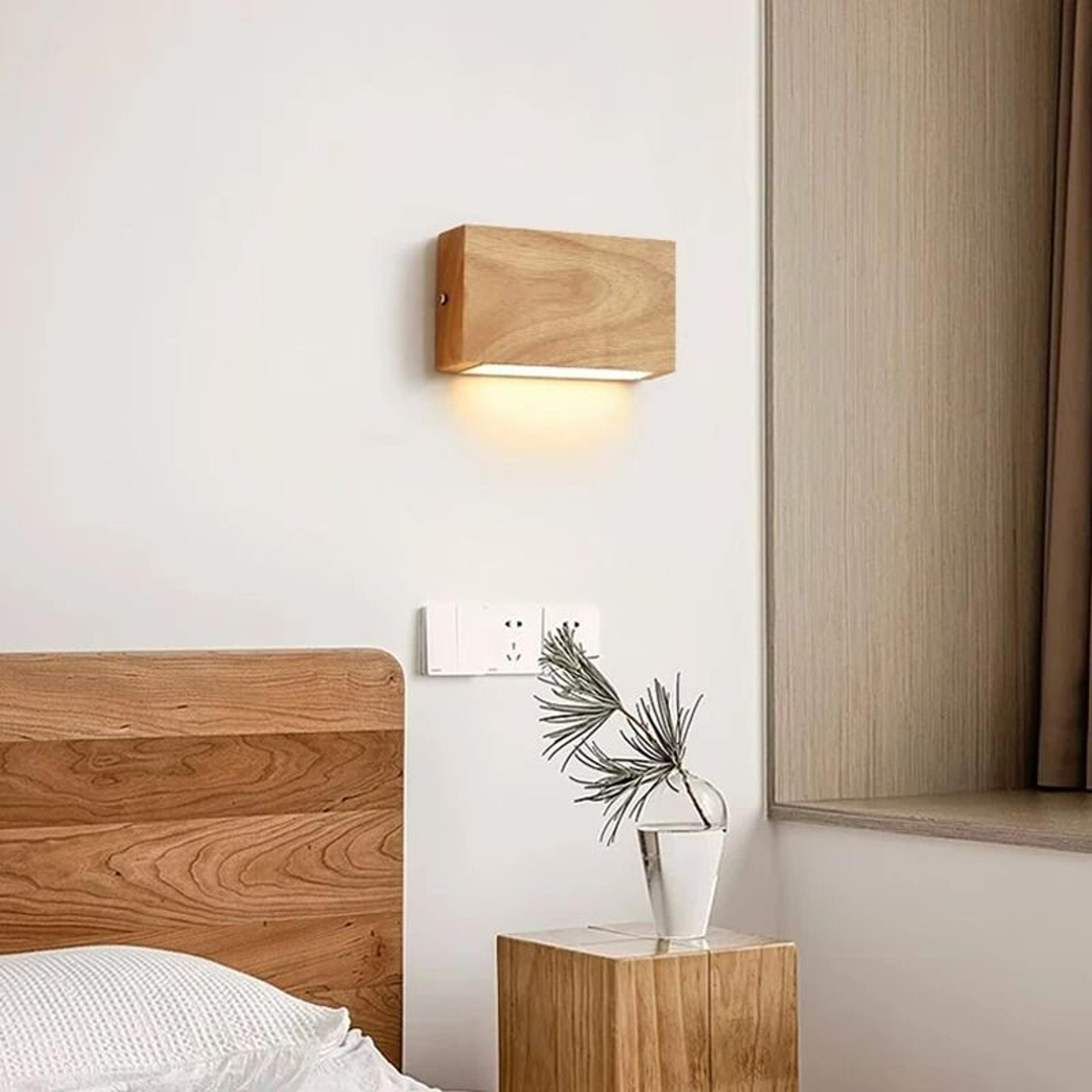 zenwood japanese wall sconce