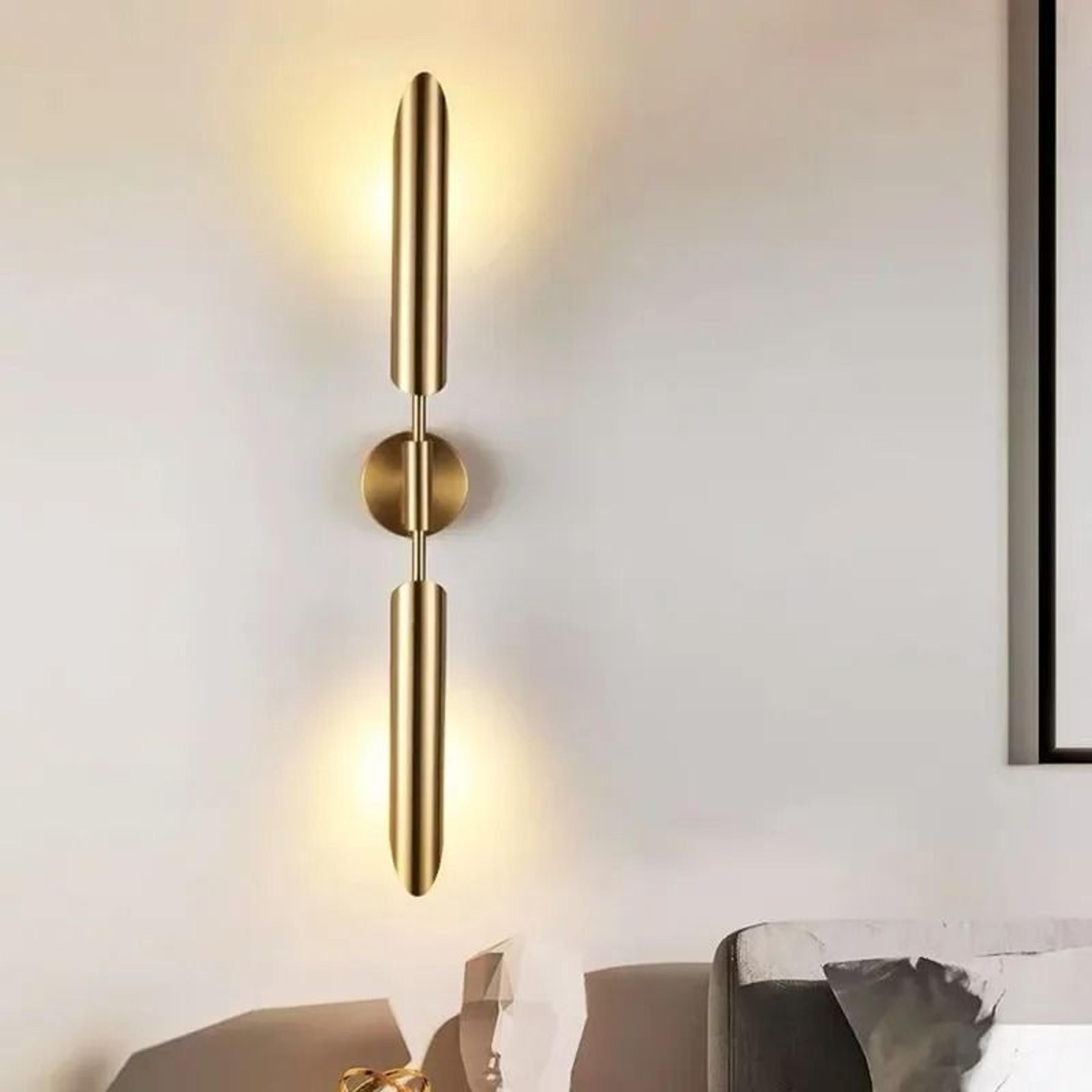 solara gold inclined wall lamp