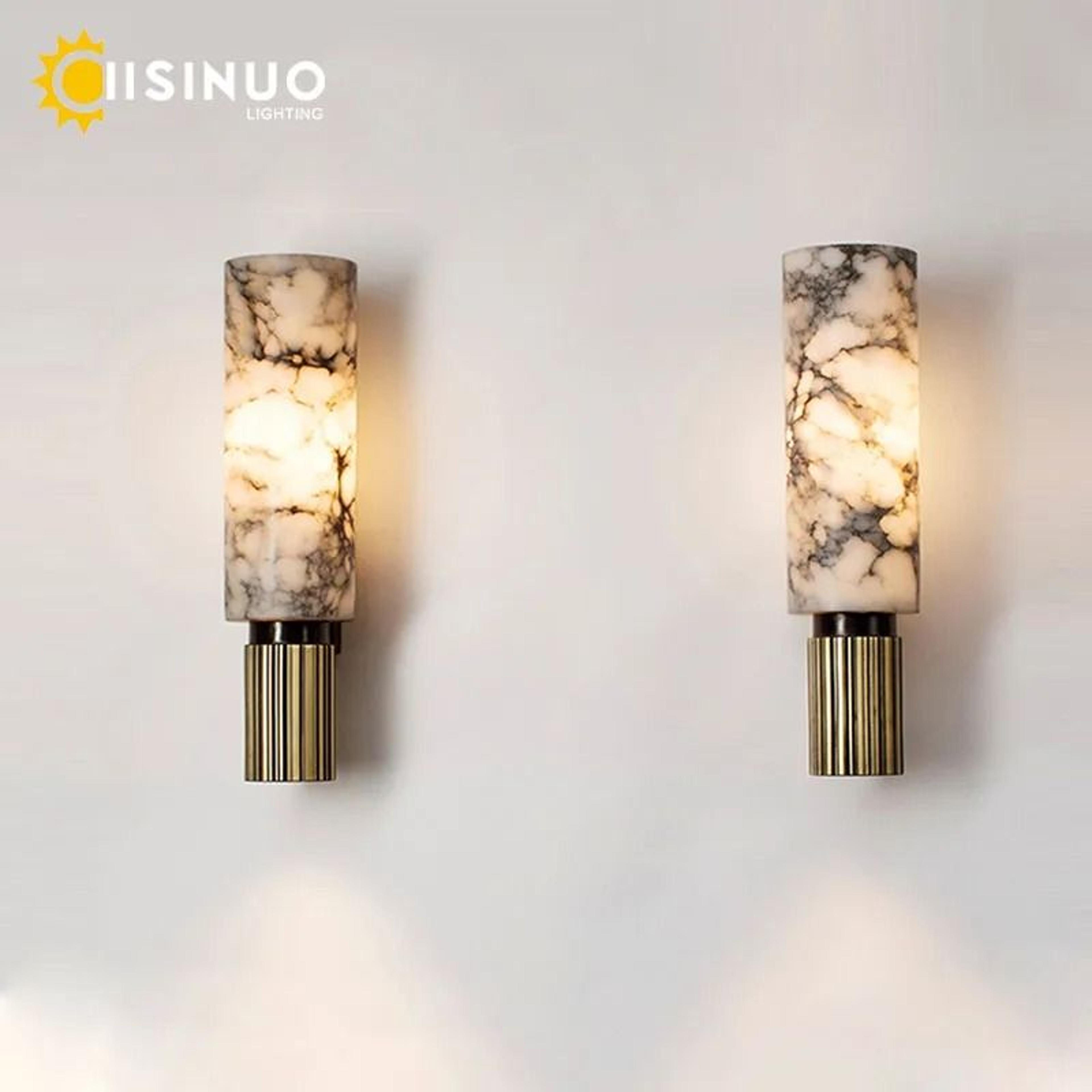 arden natural marble wall sconce
