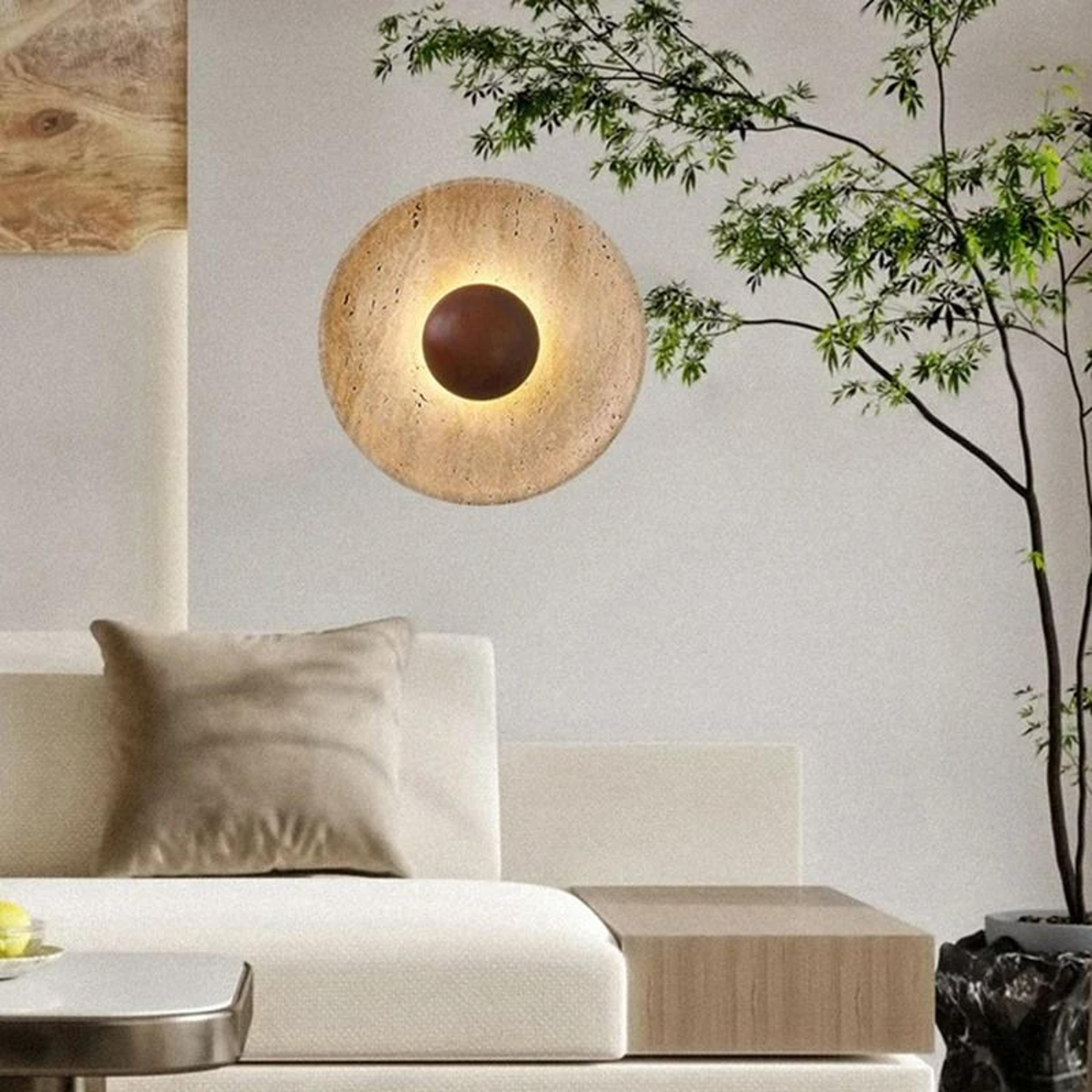 terrawood stone ambient wall light
