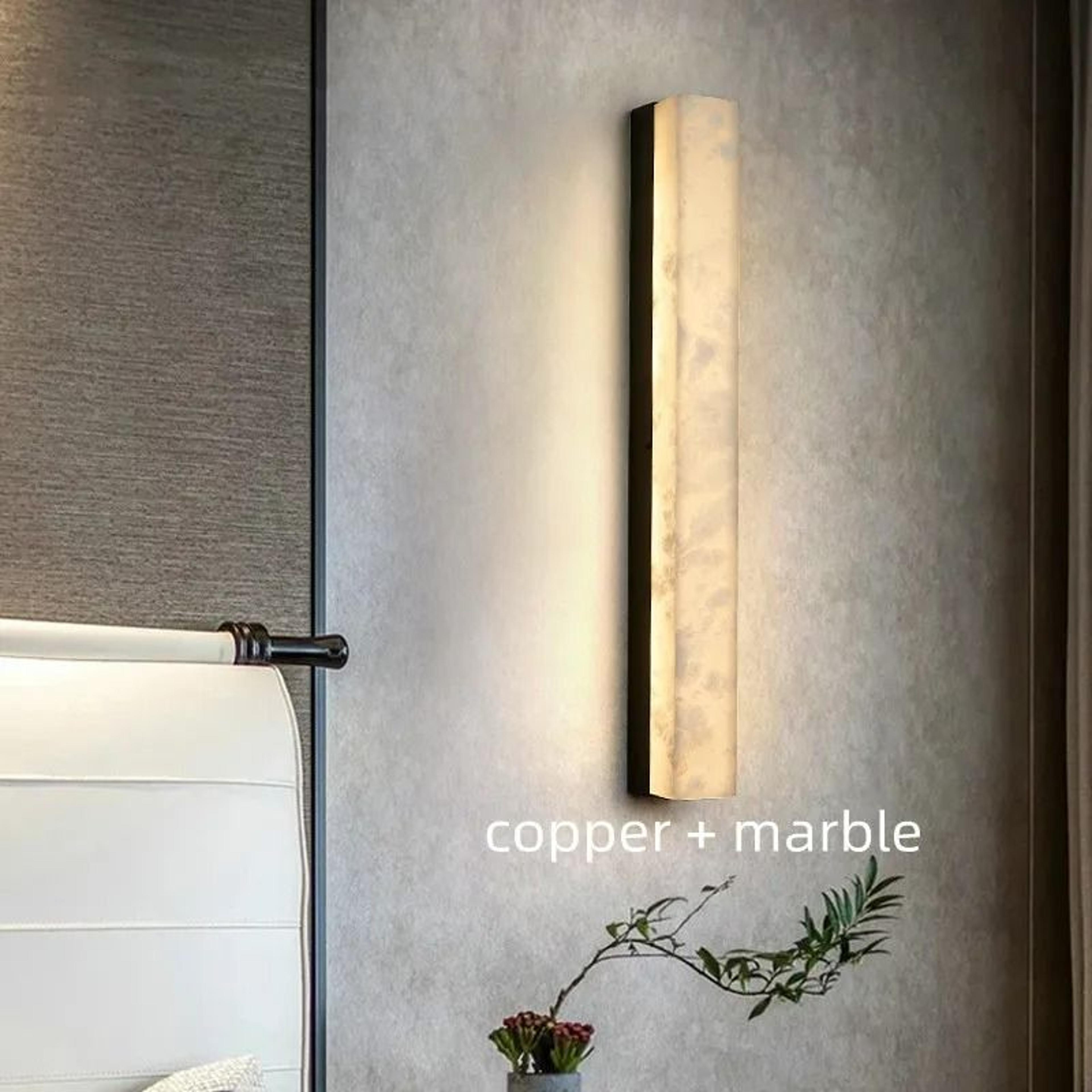 coppershade marble accent wall lamp