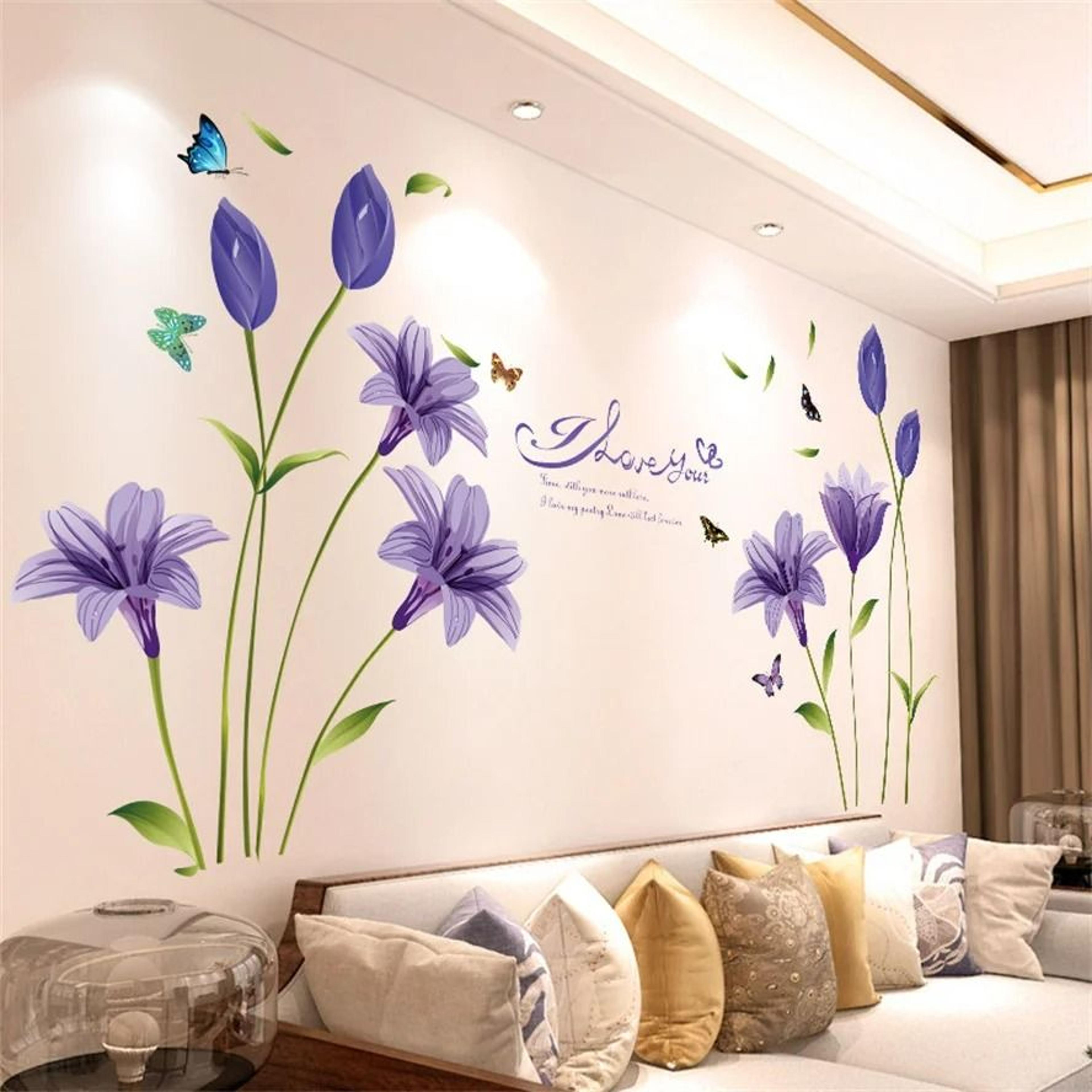 lavender meadow butterfly wall decals