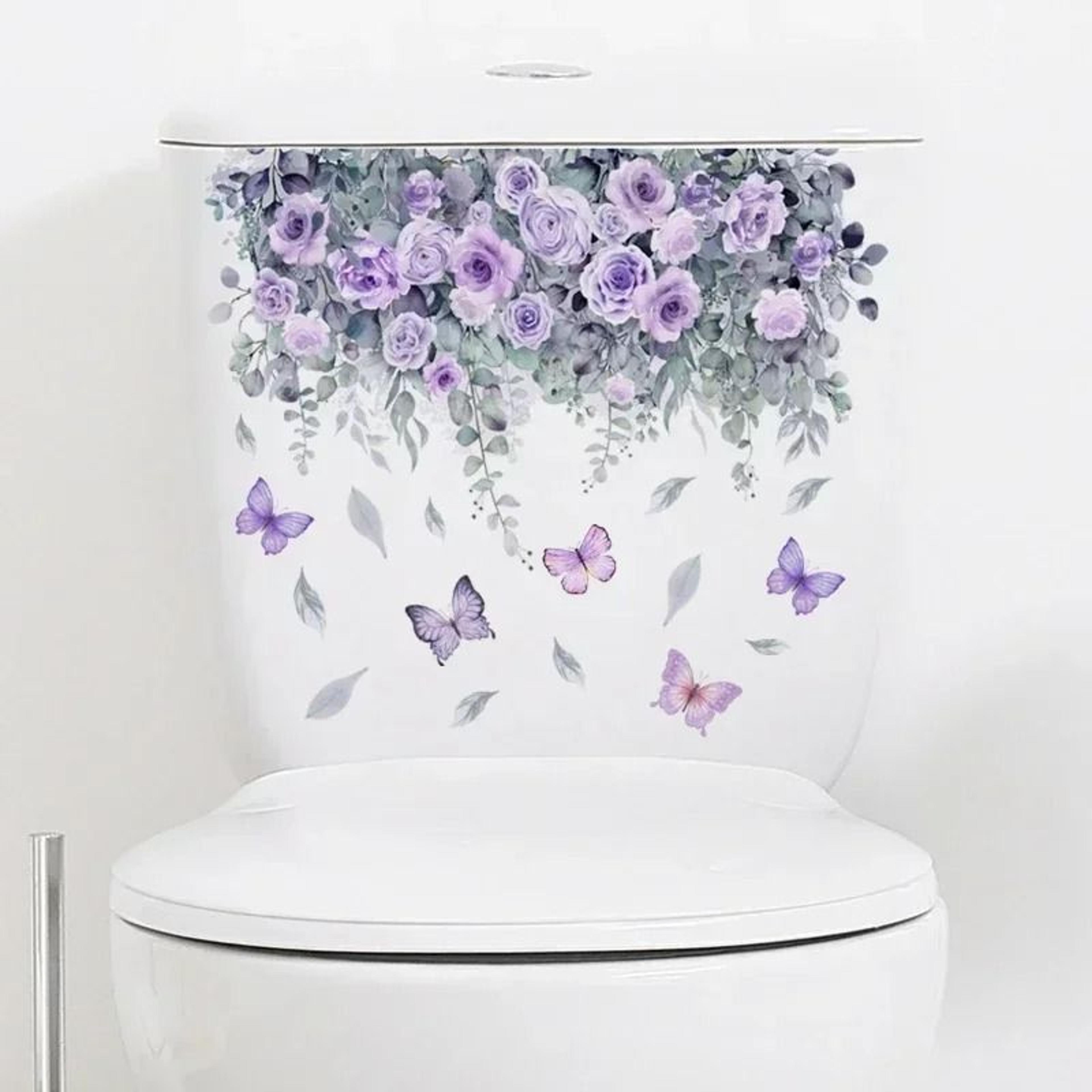 leaflush botanical toilet decor stickers