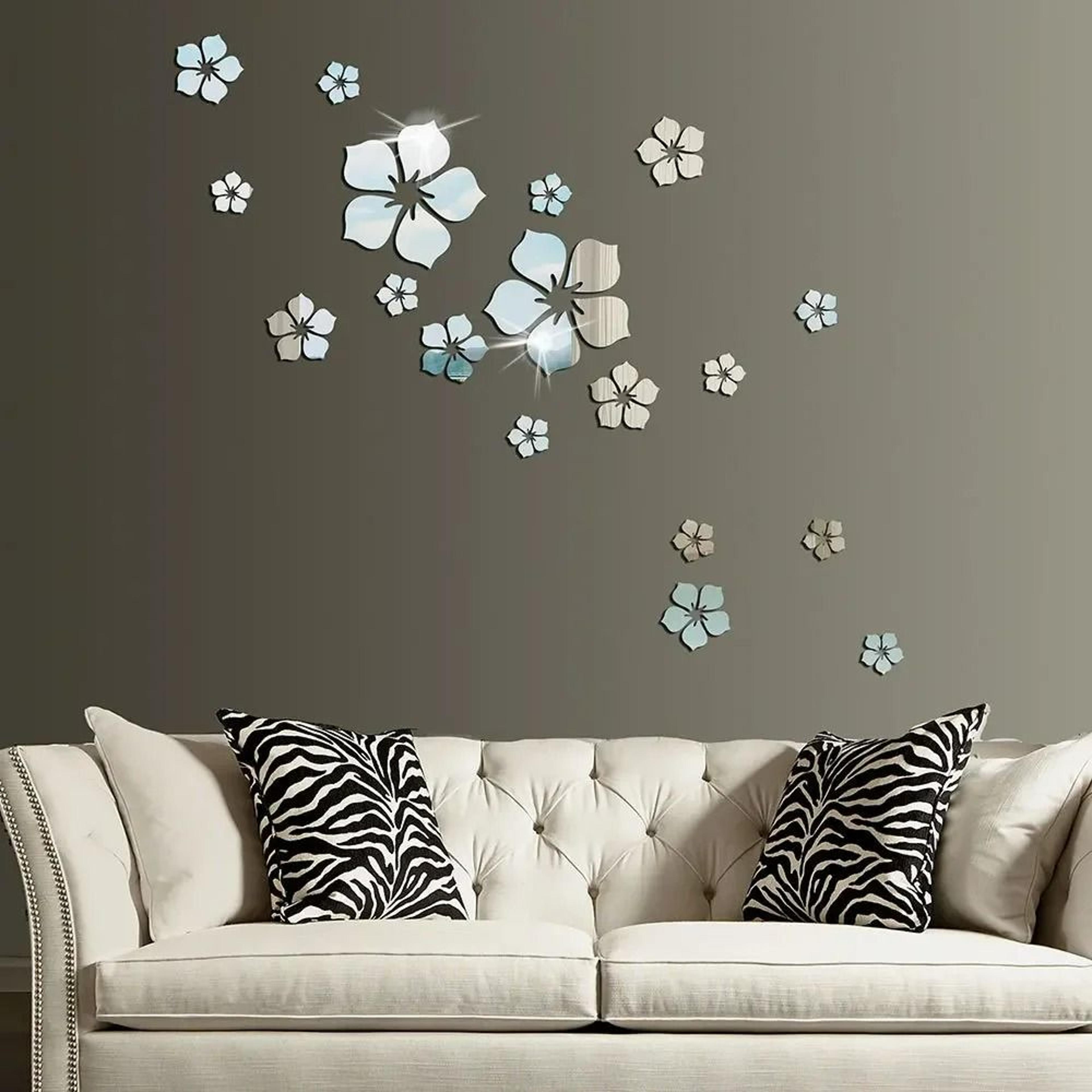 blooming reflection mirror wall set