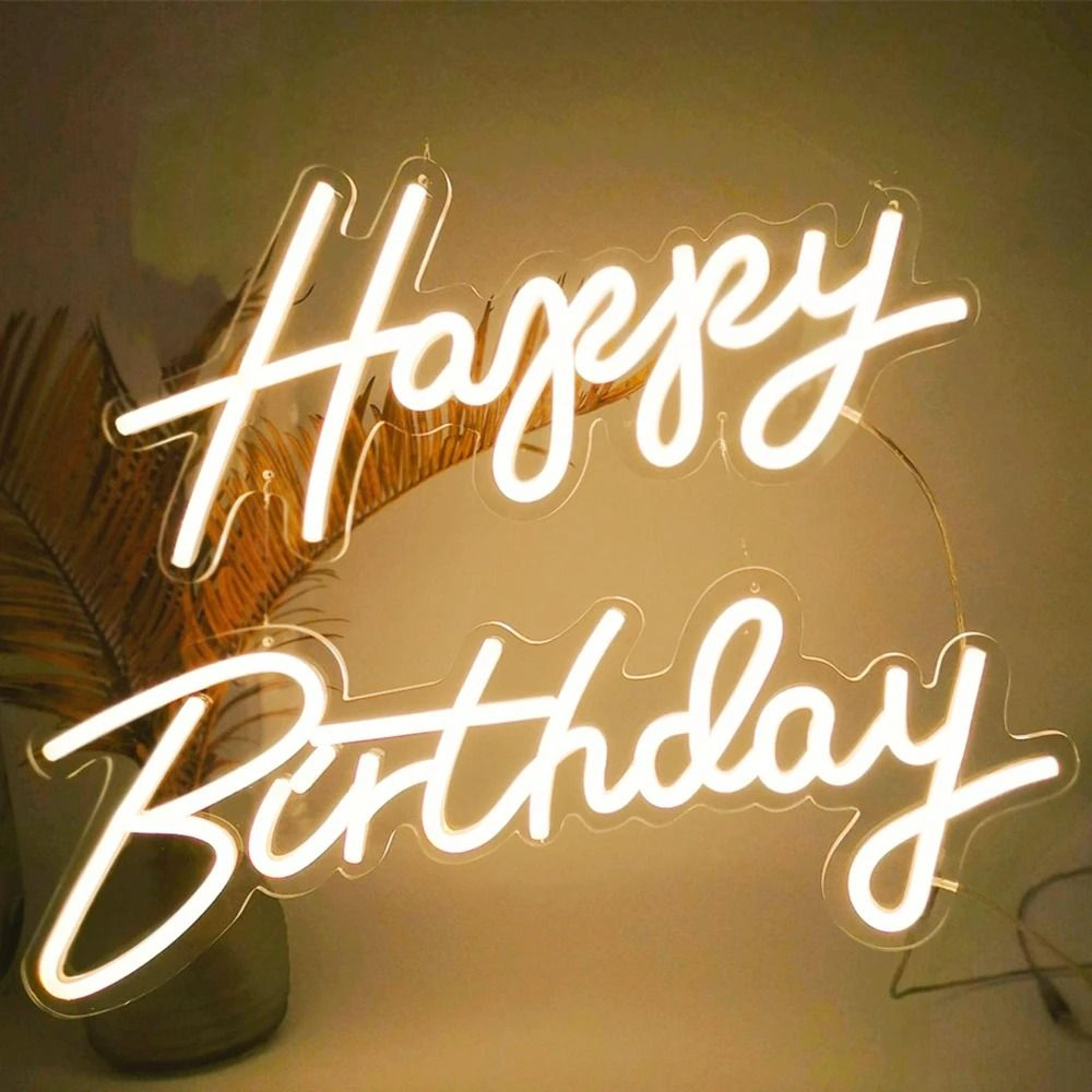 birthdaywish dimmable neon sign