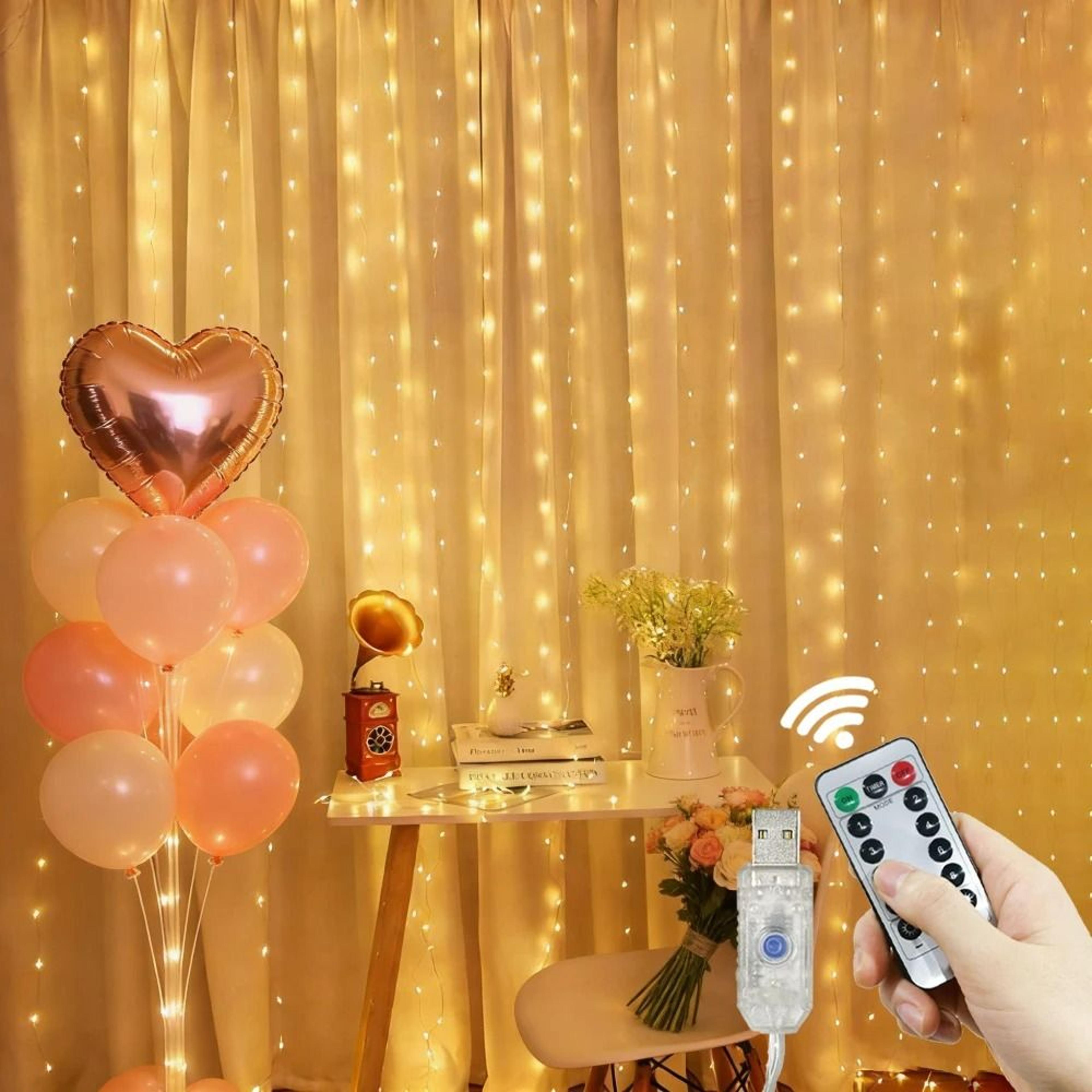 noorvista usb led curtain string lights with remote and 8 modes