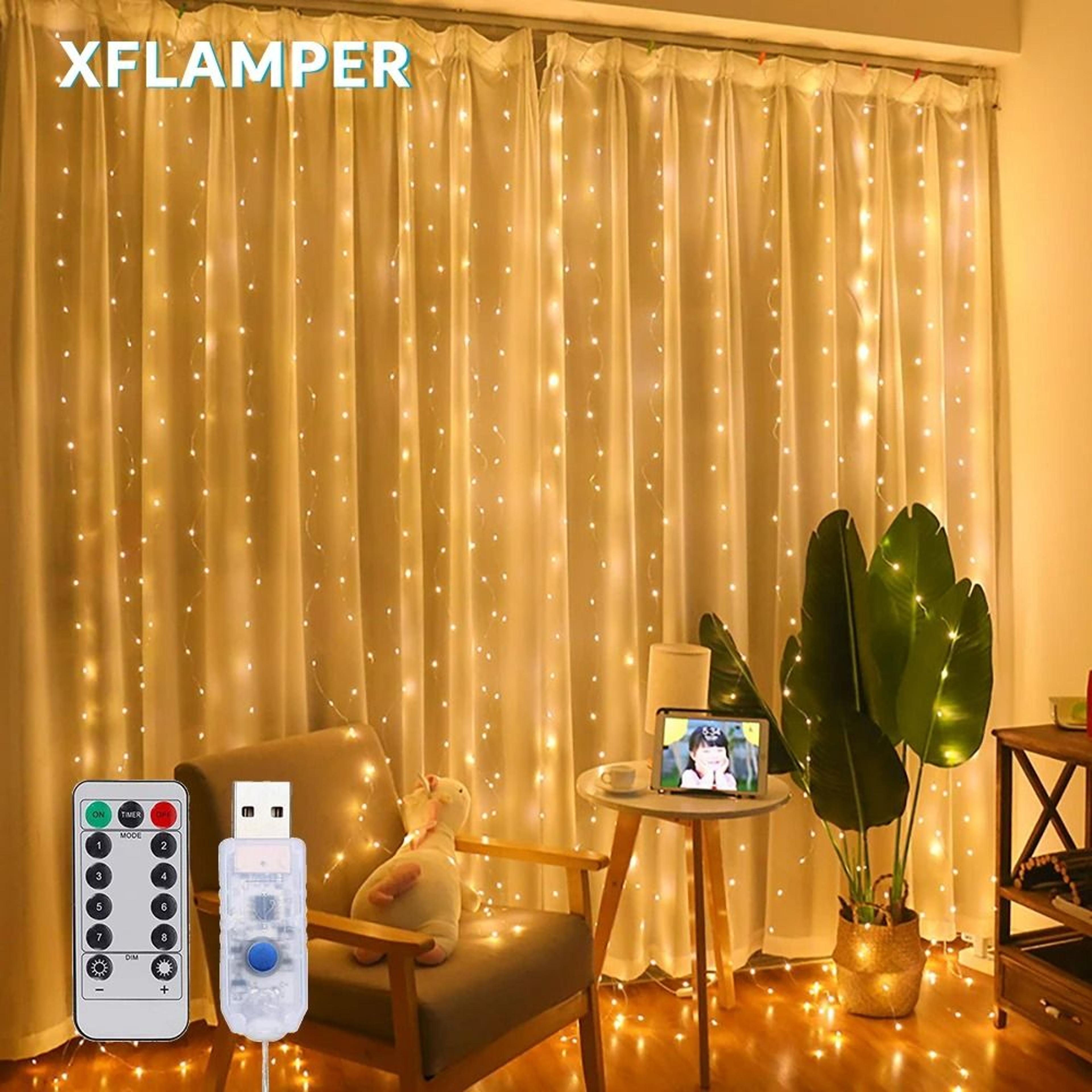 celebrationfalls 8 mode led curtain fairy lights