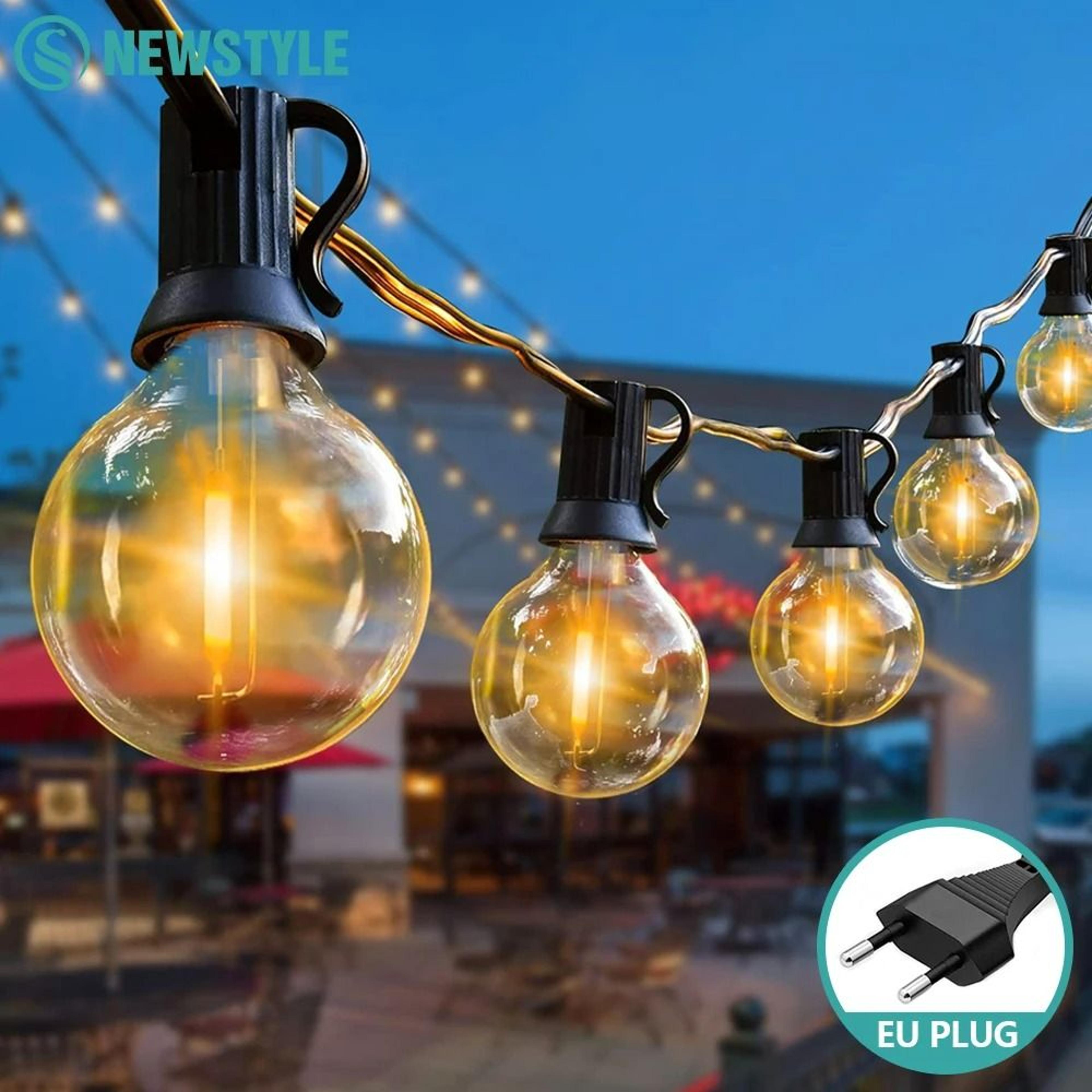 weatherproof g40 patio string lights