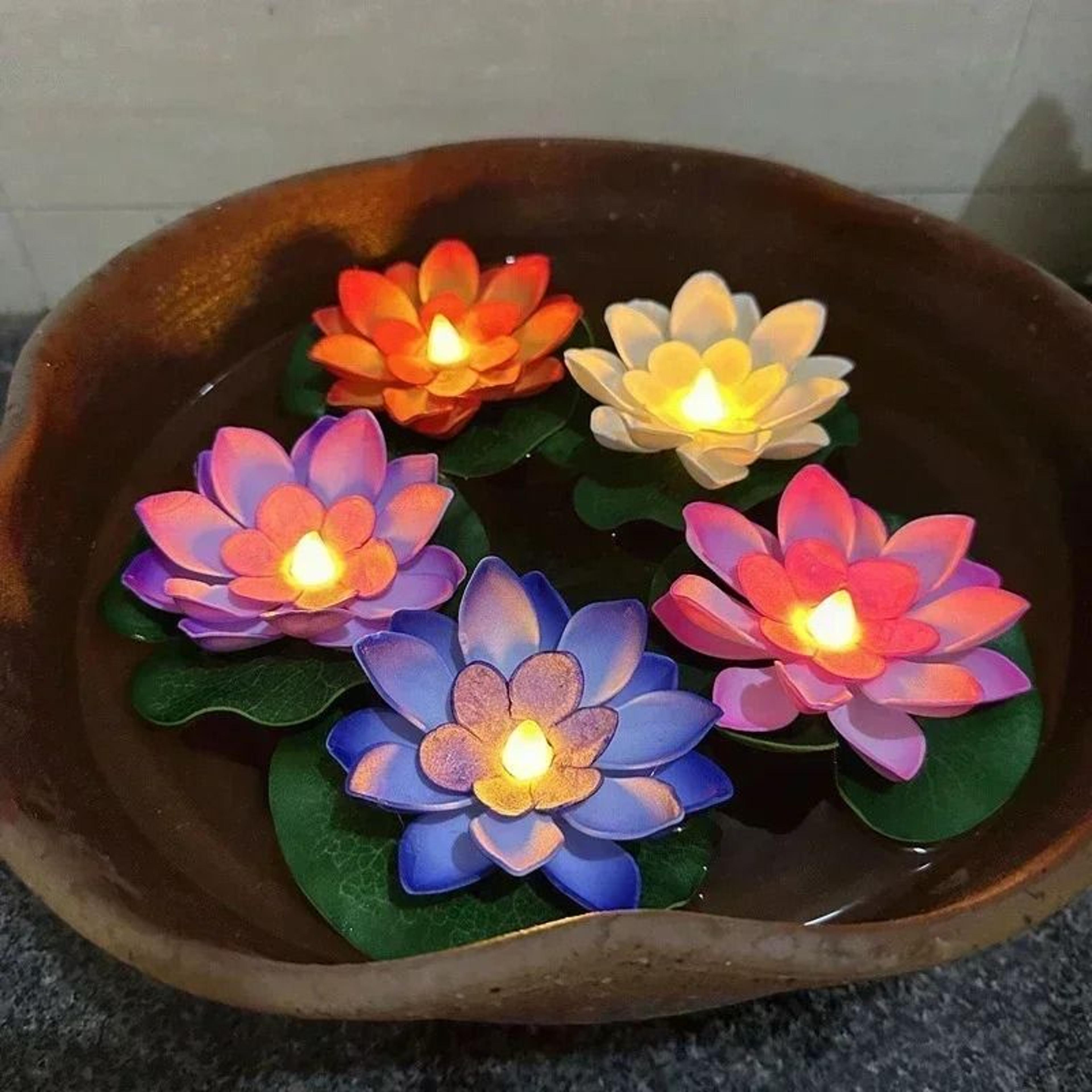 aquabloom floating lotus lights