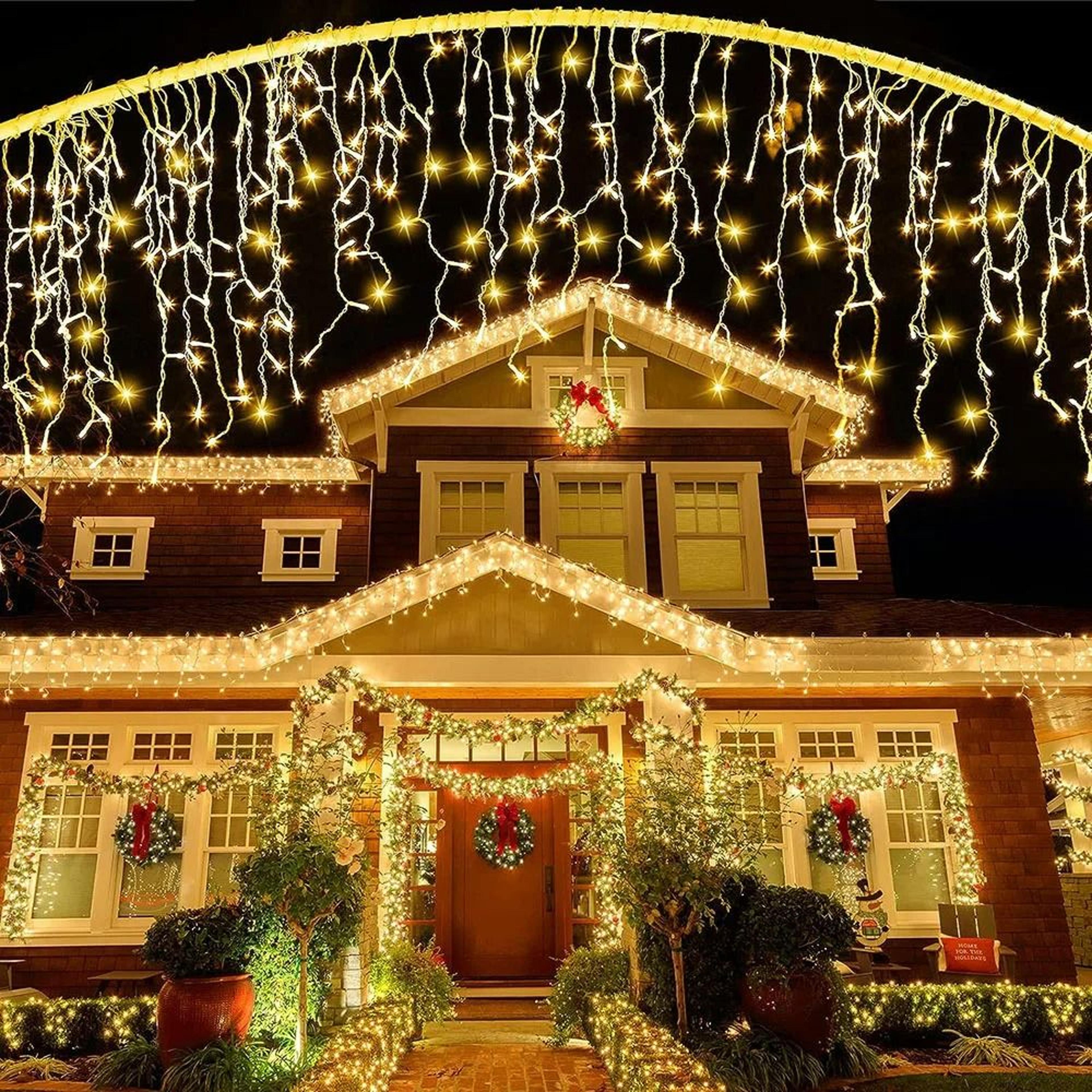 frostfall holiday icicle lights