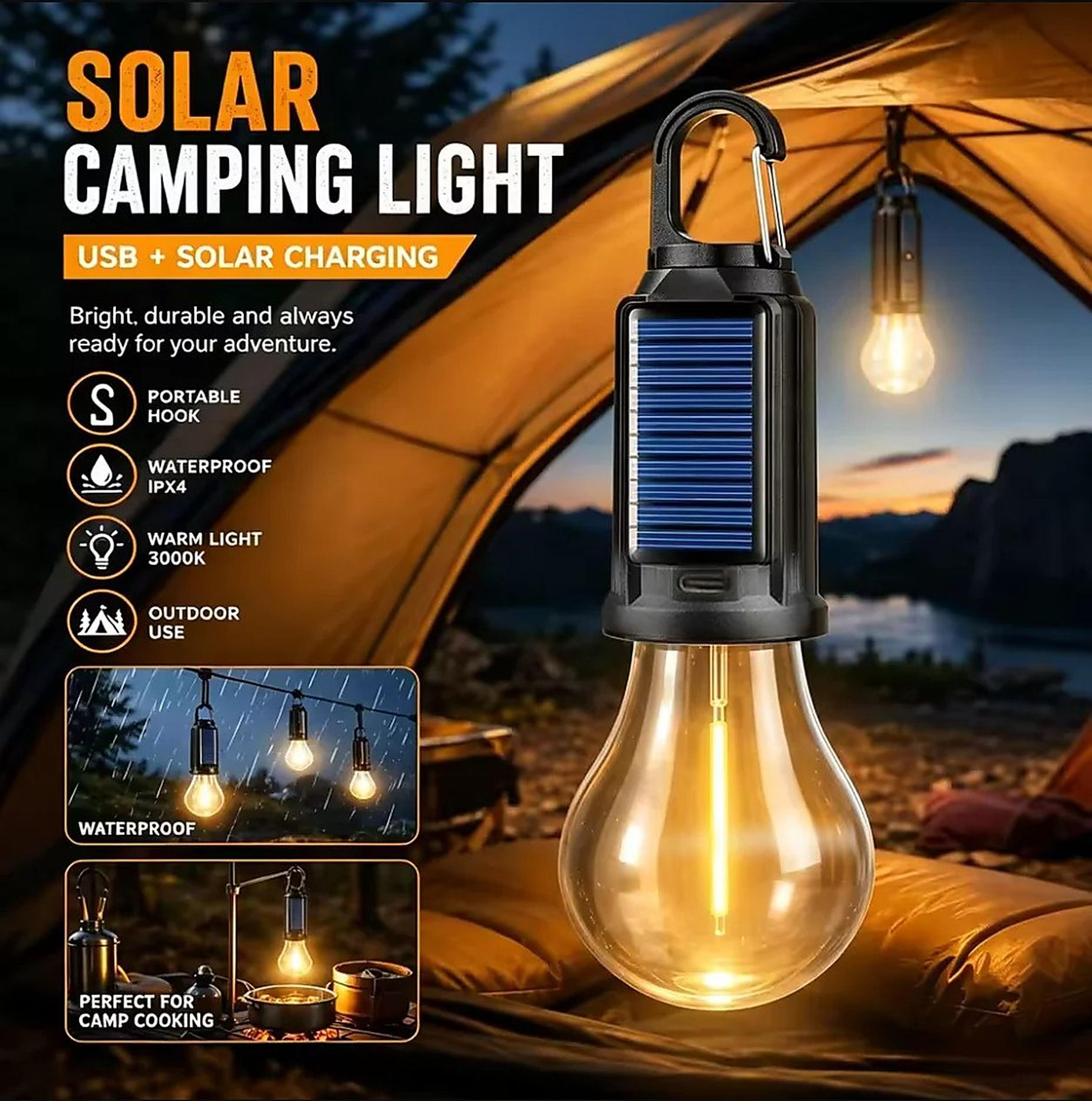 lumahook rechargeable camping bulb