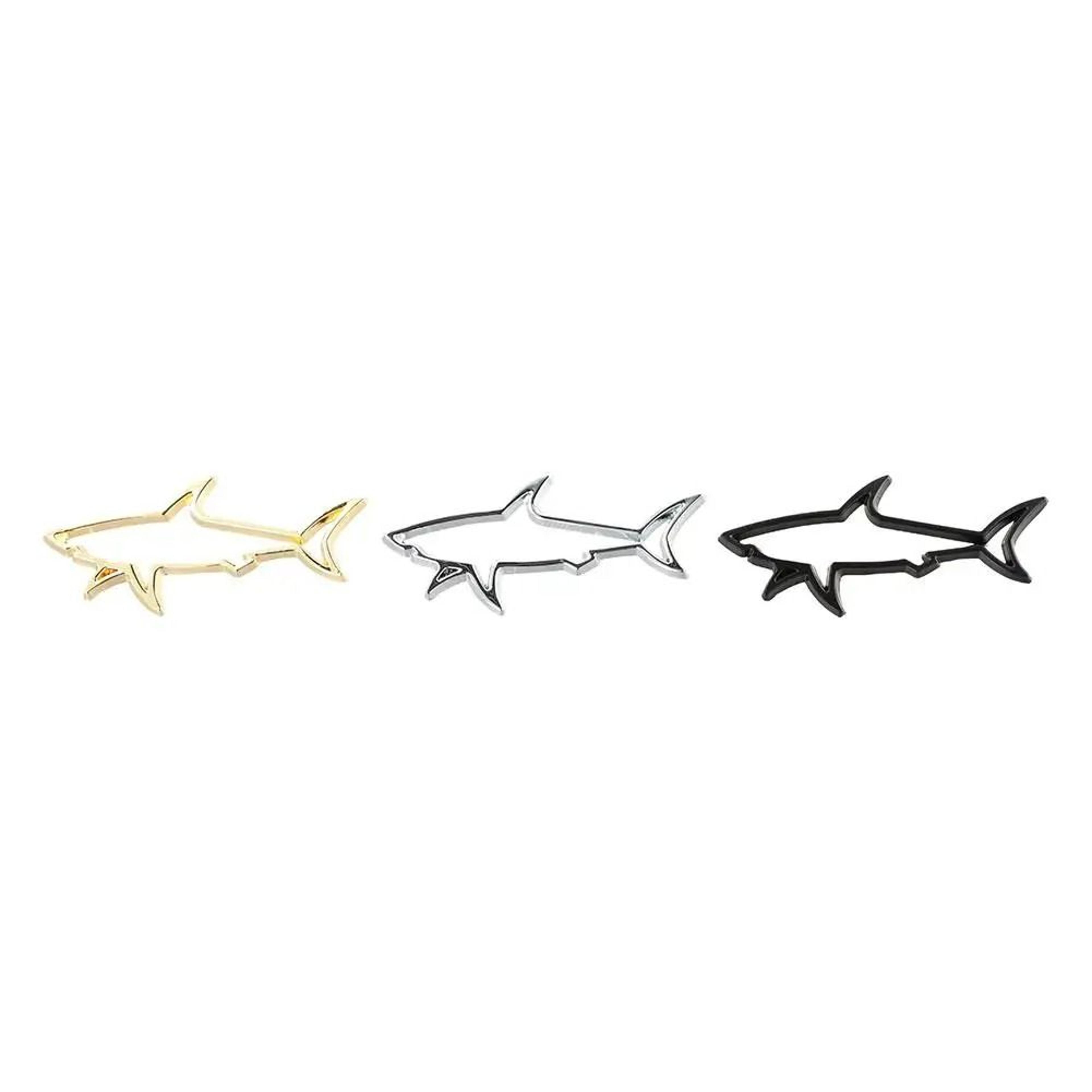 hollow shark metal emblem