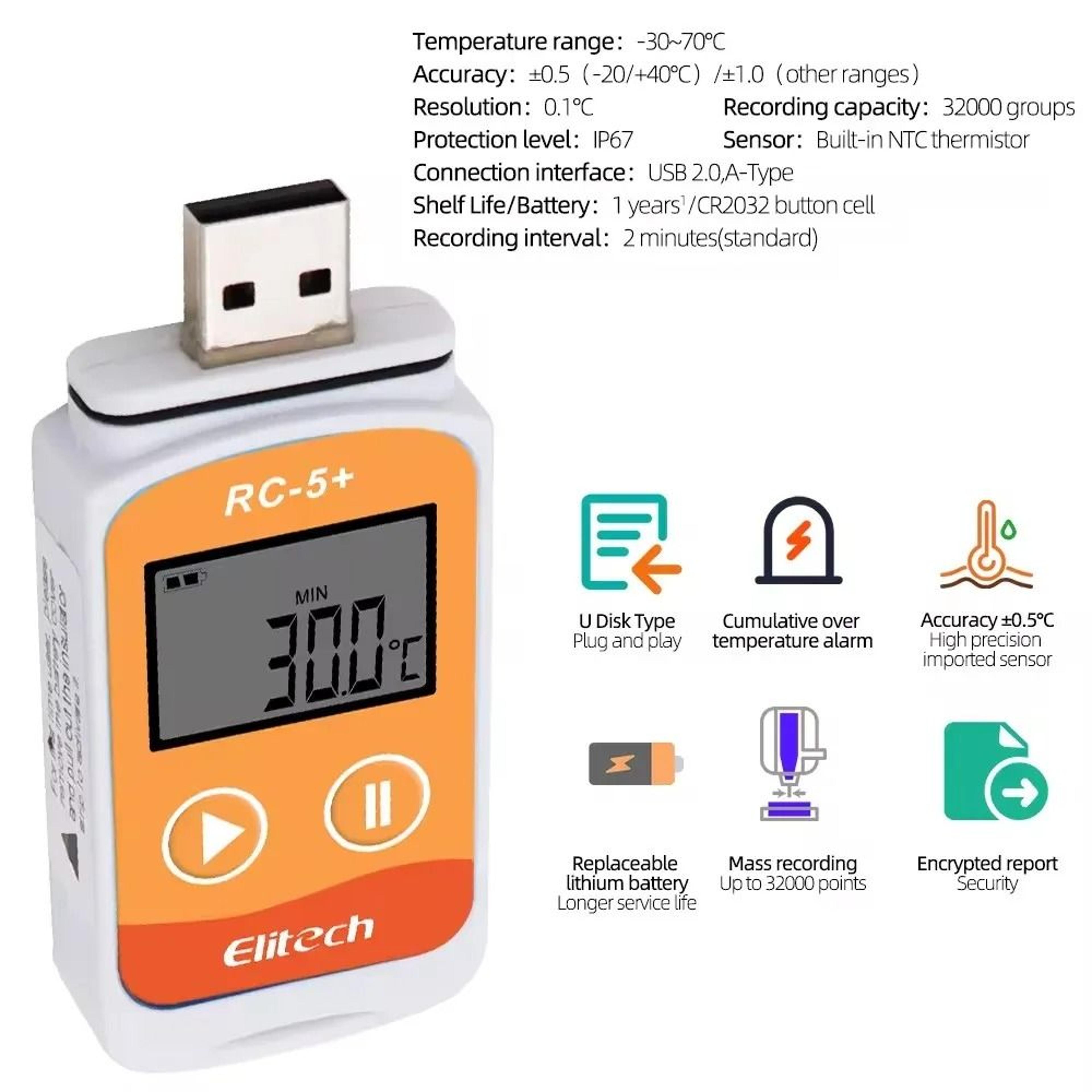 temptrack usb temperature data logger