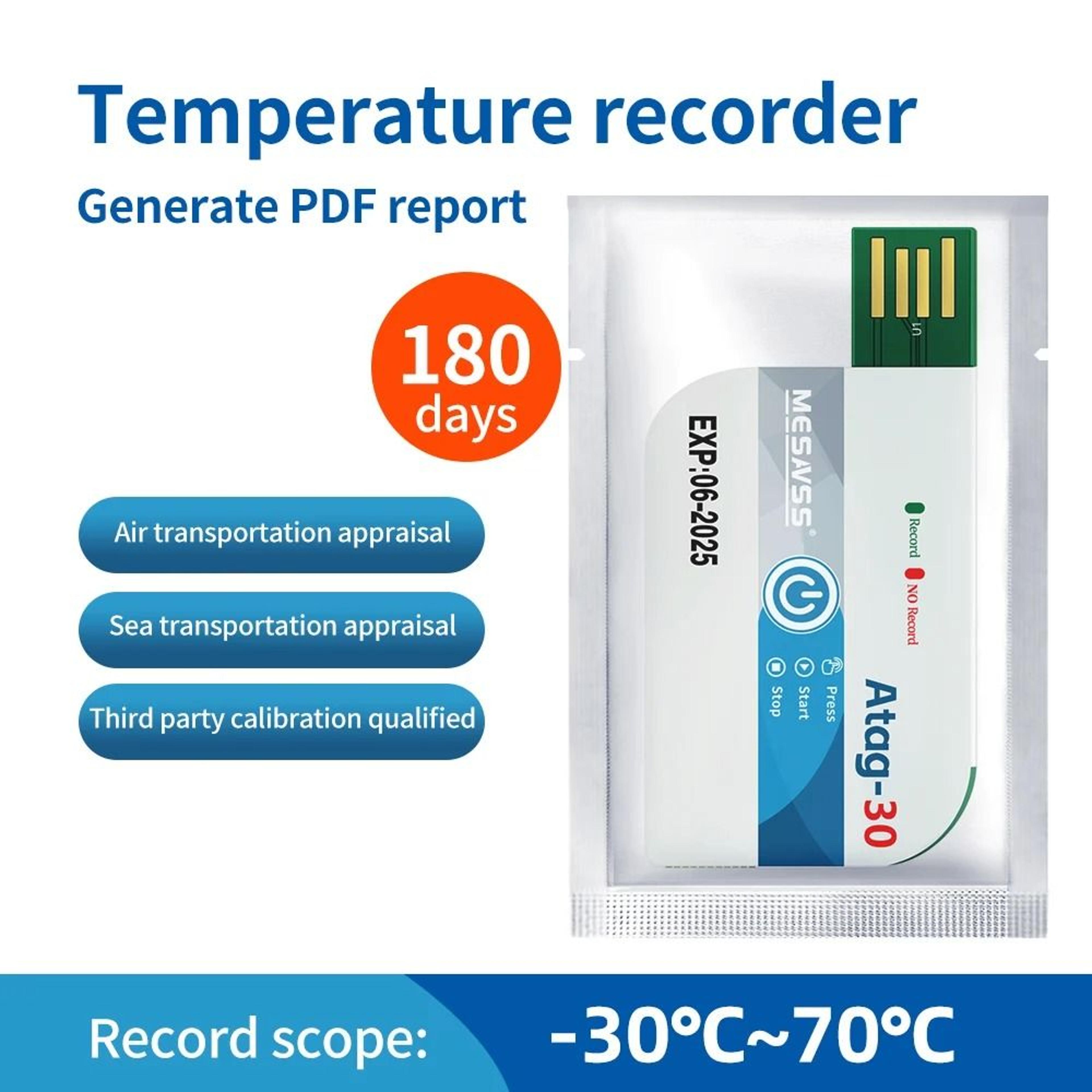coldtrace 180-day temperature logger