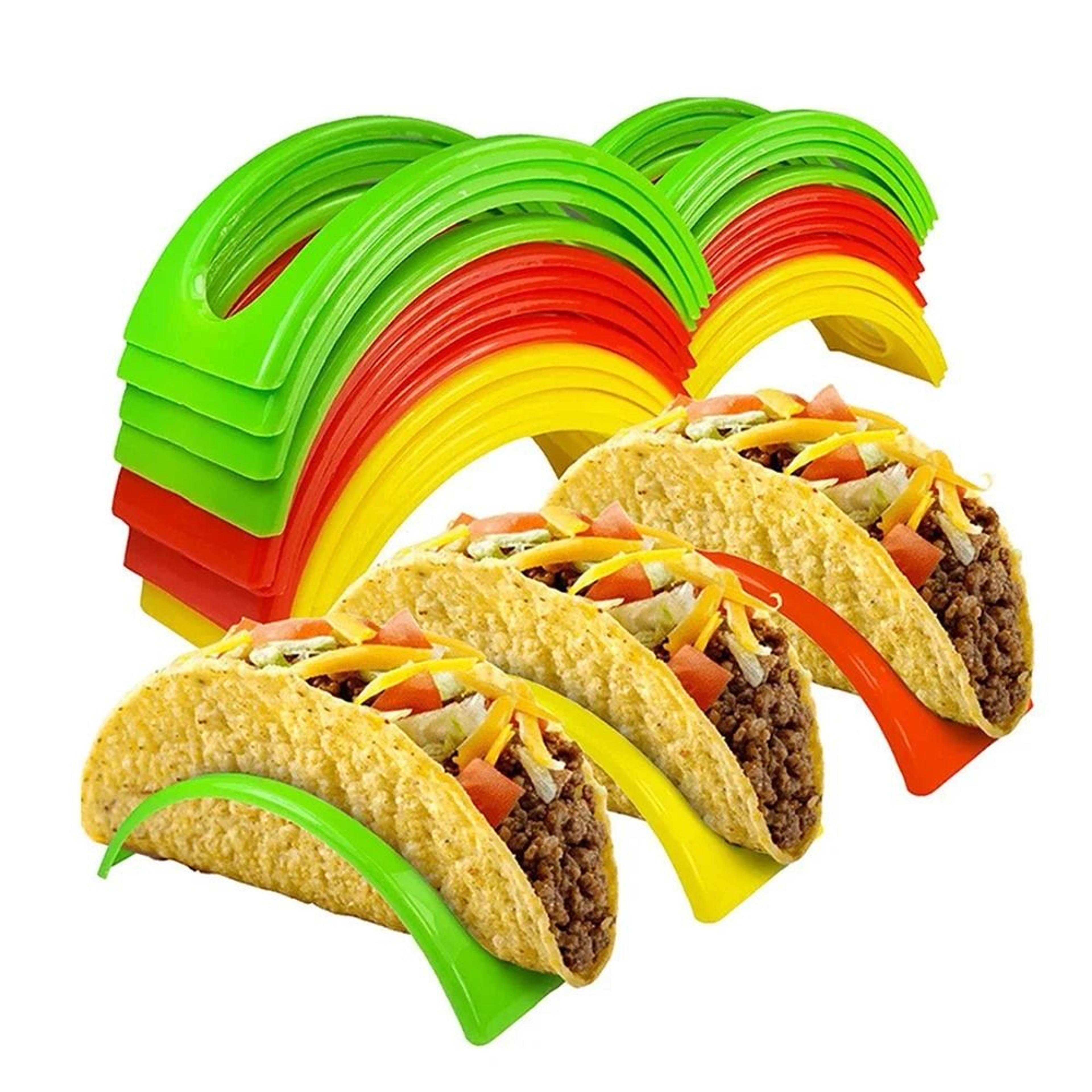 taco holder stand tortilla serving rack for tacos, pancakes & mexican food