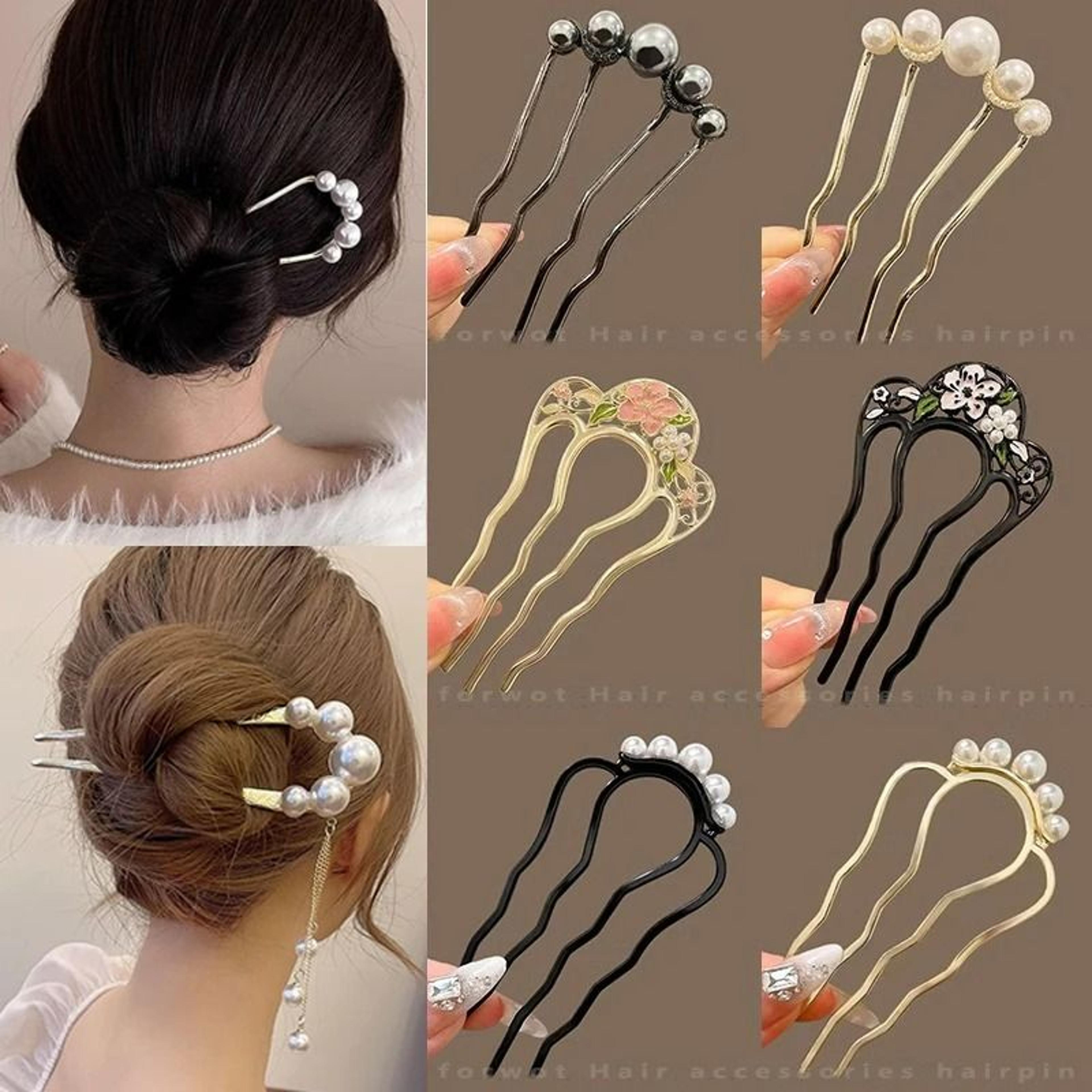pearldrape tassel hair fork