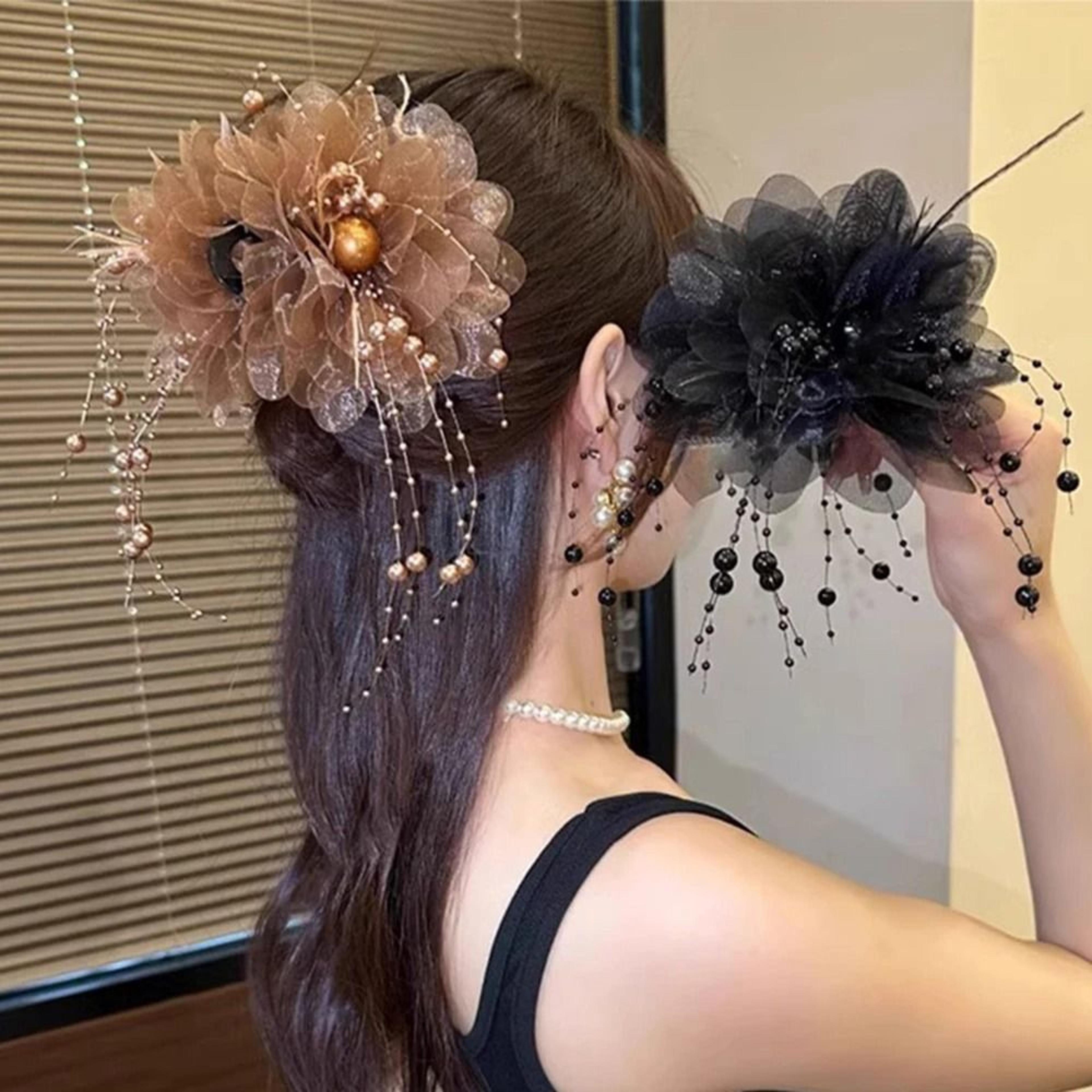 pearlbloom mesh hair claw