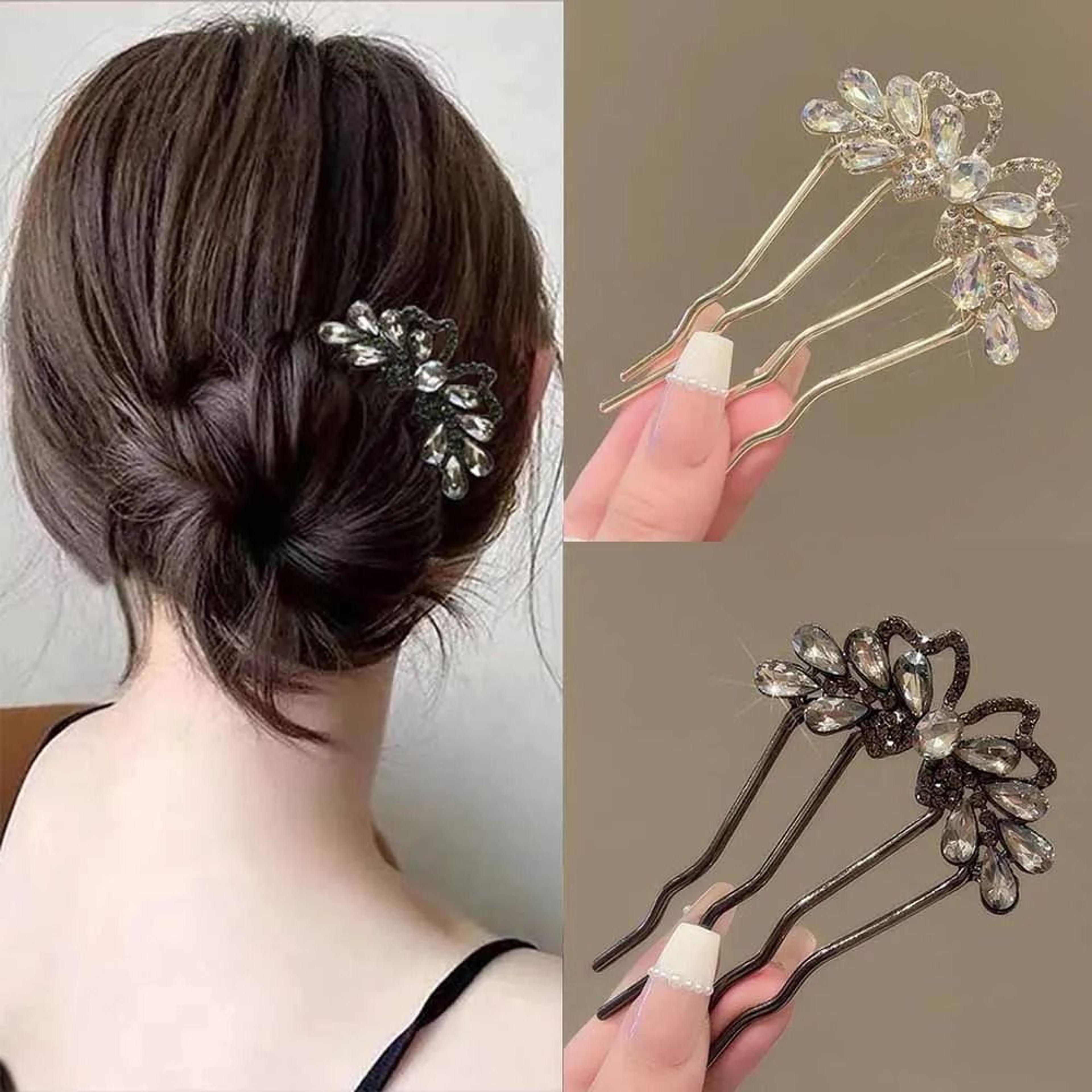crystalwing butterfly hair stick