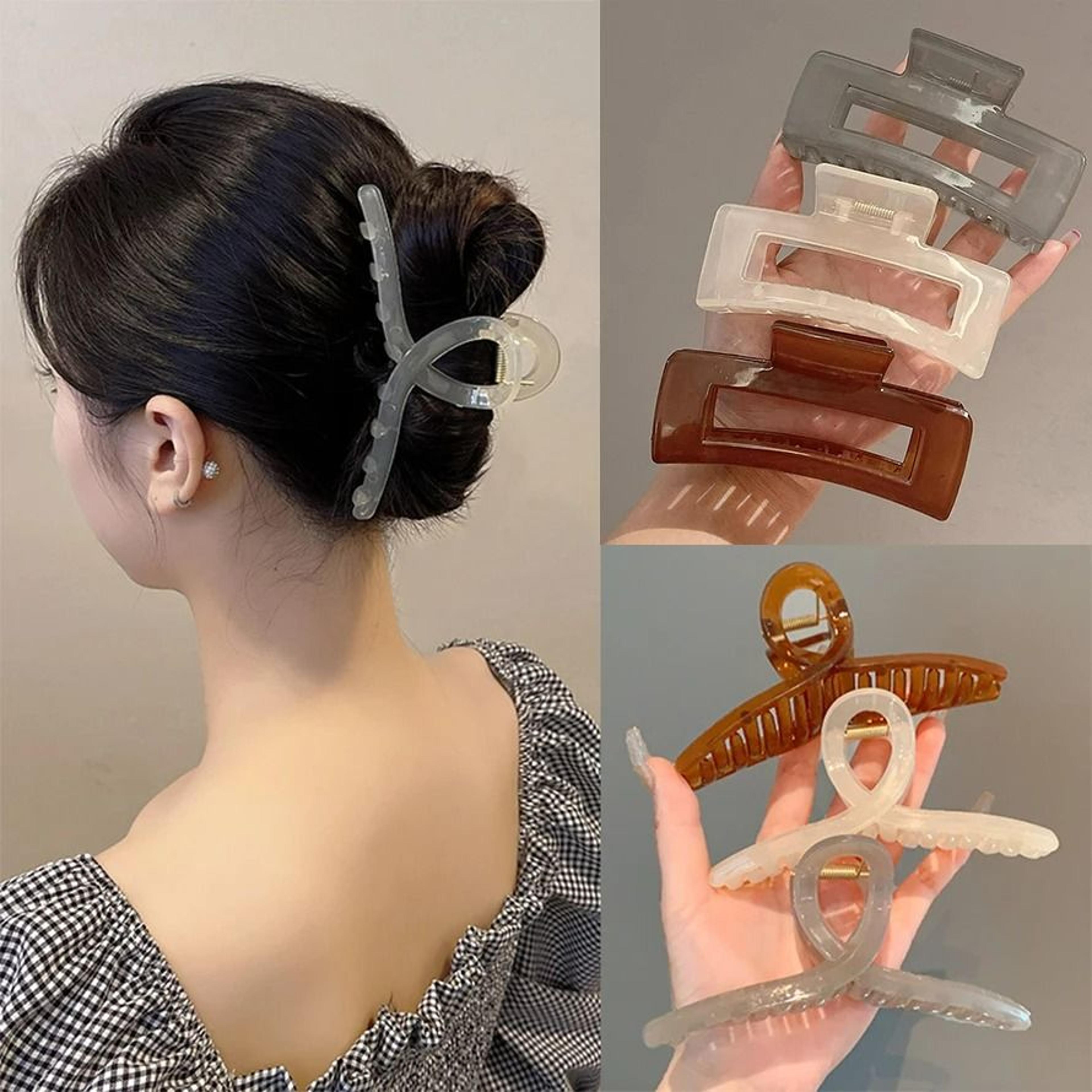 crystalgrip transparent hair claw