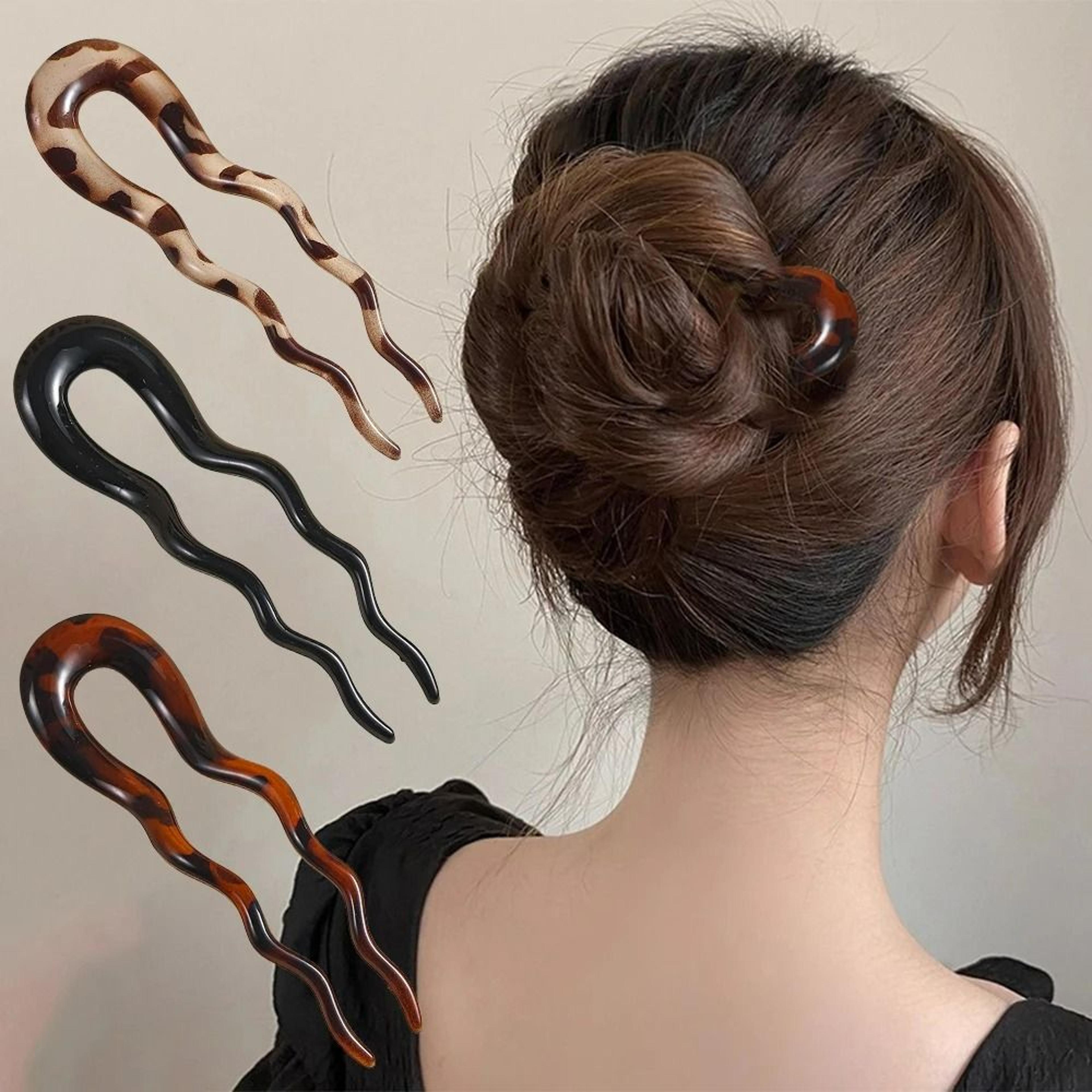 leopardwave acetate hair fork
